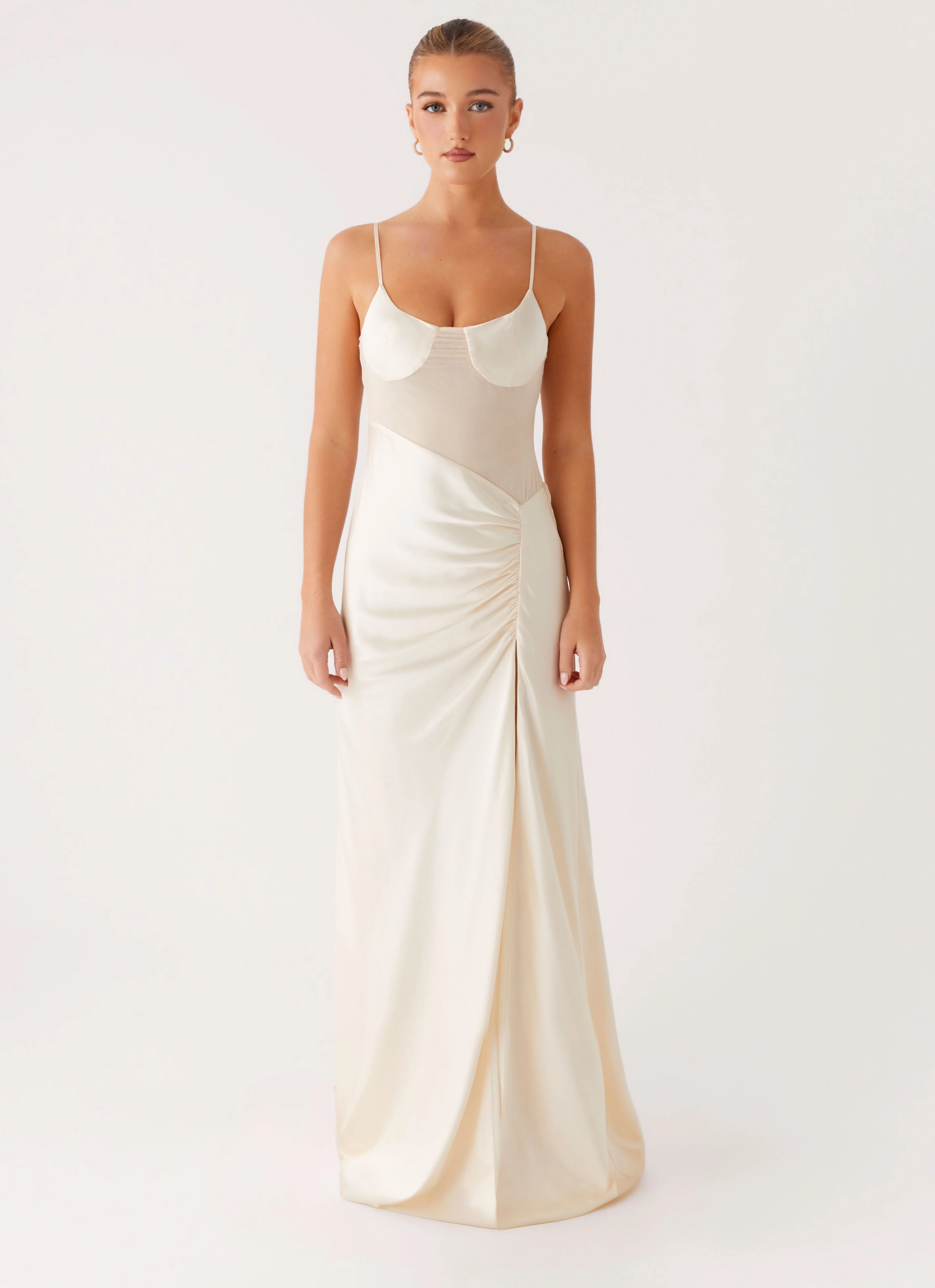 Brunch Glow Spring Vibe Rising Sun Maxi Dress - Off White