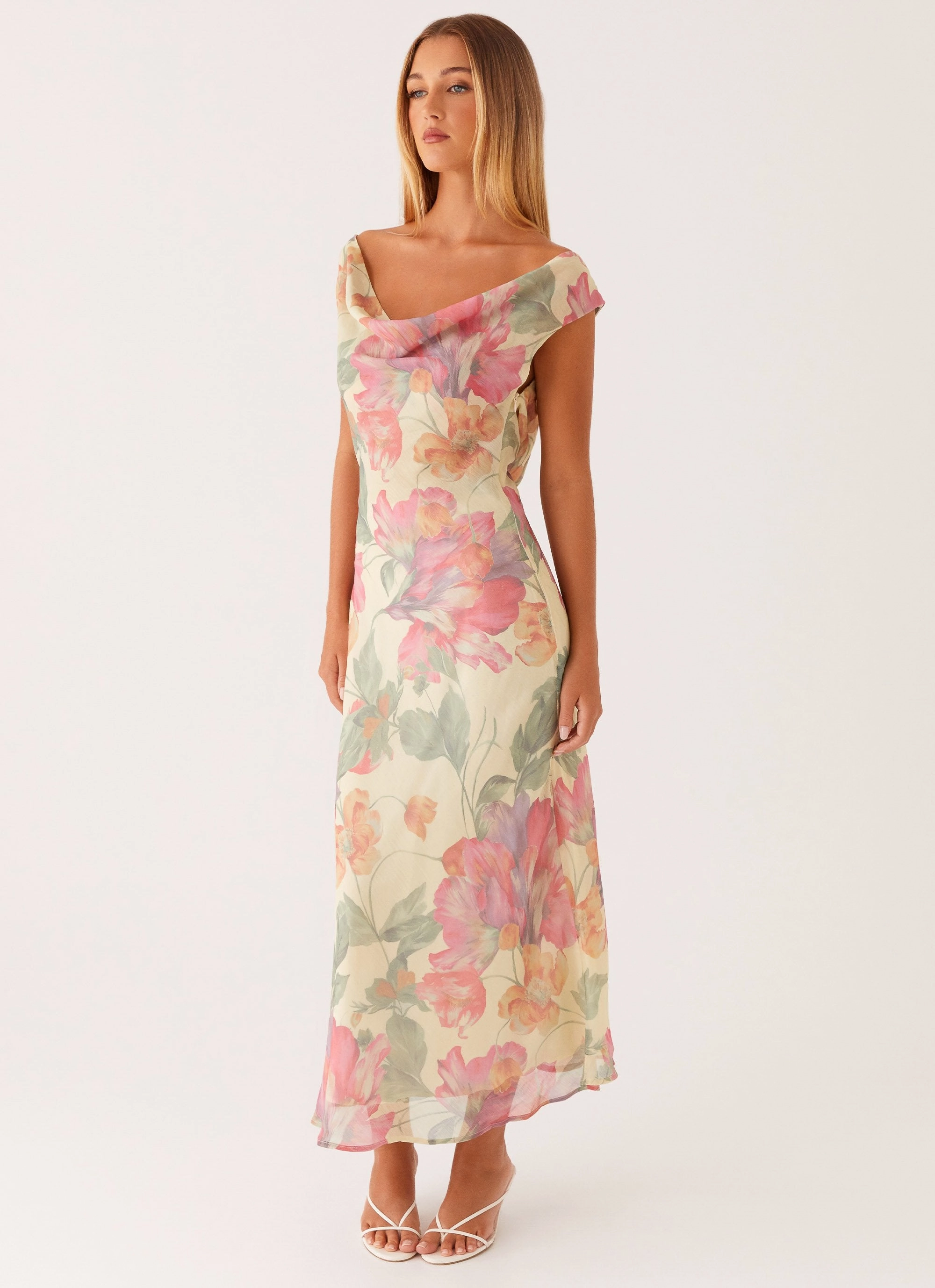 Role Model Maxi Dress - Yellow Peony City Bright