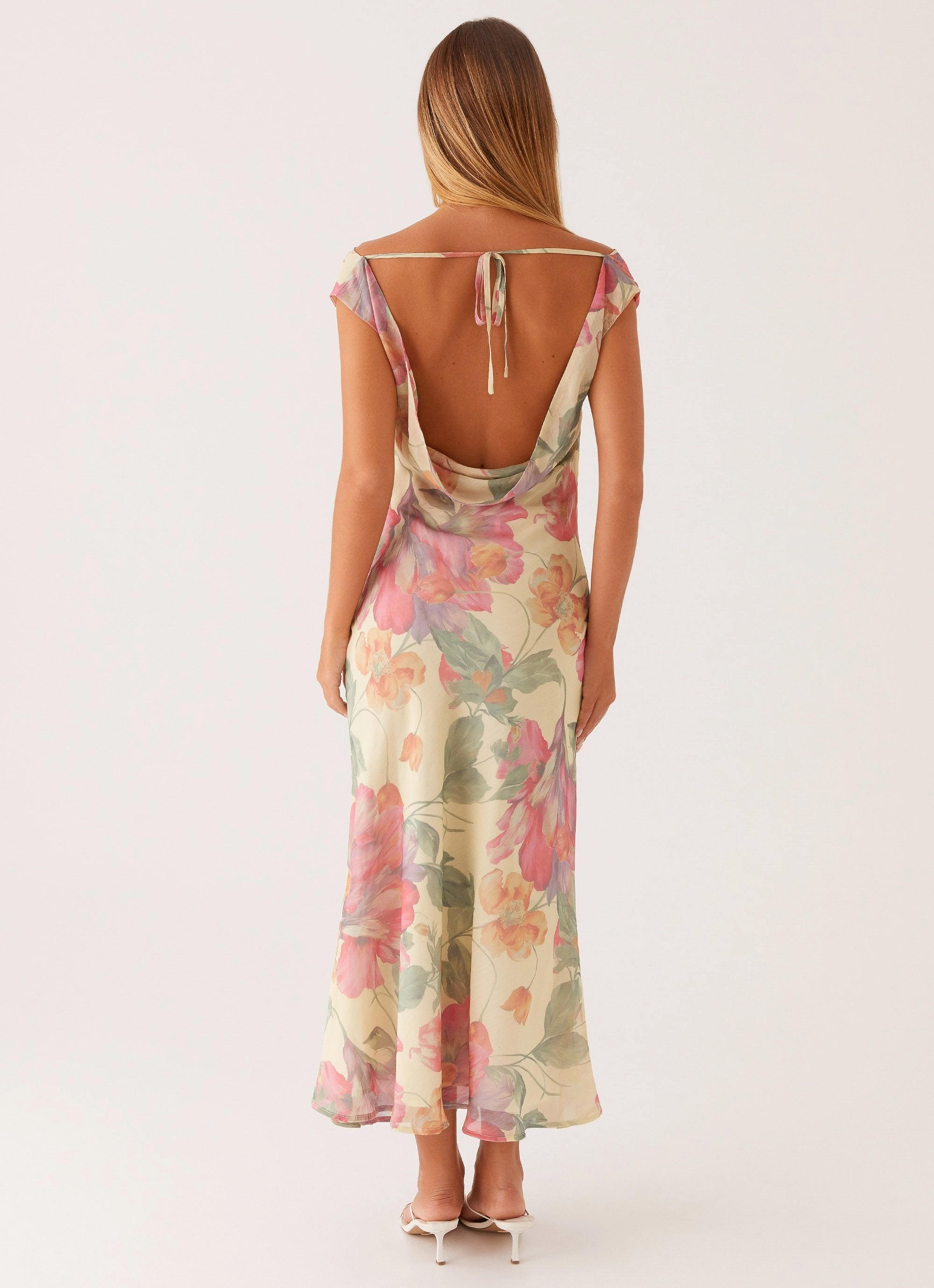 Trendy And Comfortable Fashionable Touch Role Model Maxi Dress - Yellow Peony