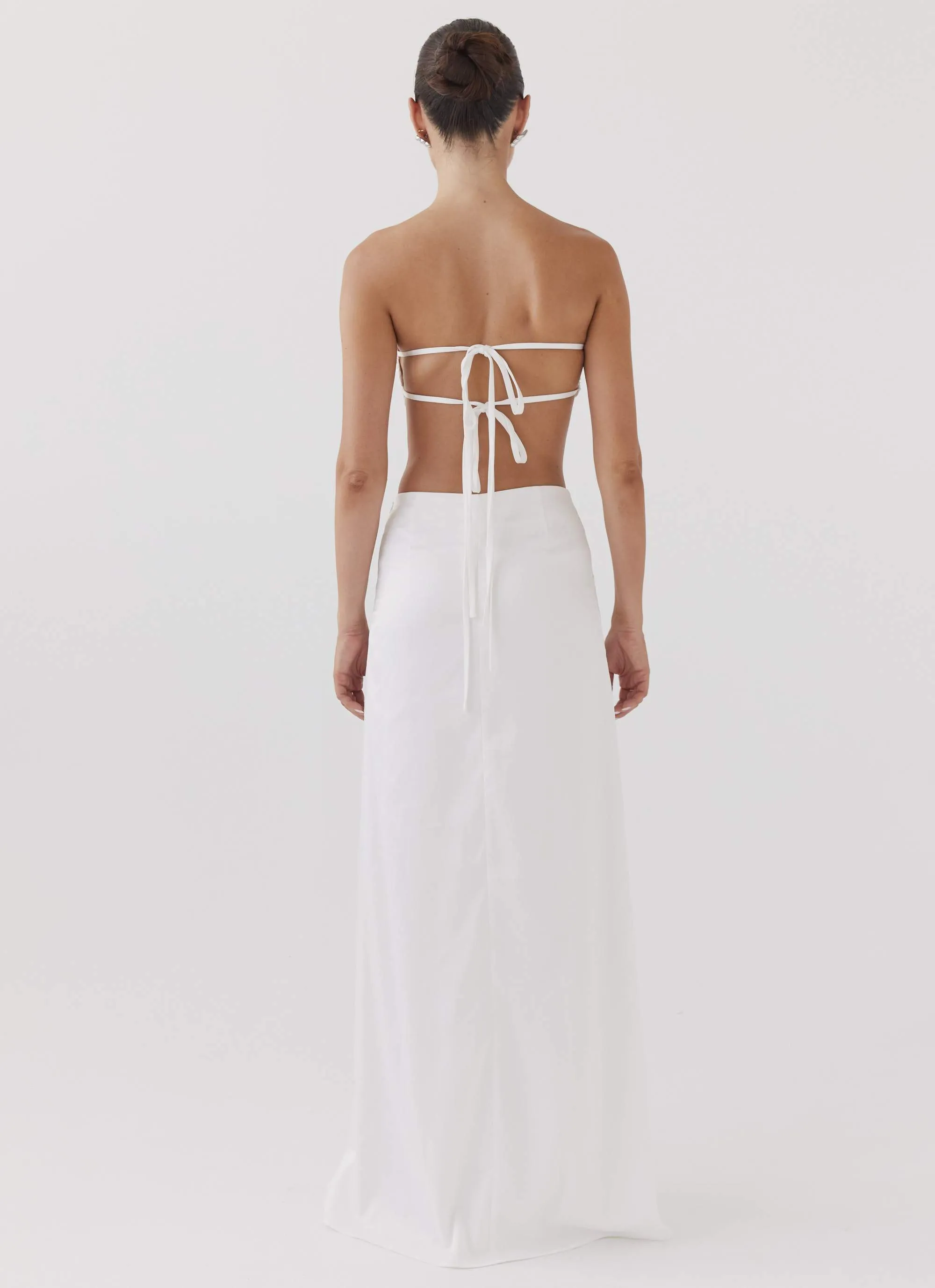 Crescent Light Twist Maxi Skirt - Ivory All Day Fit