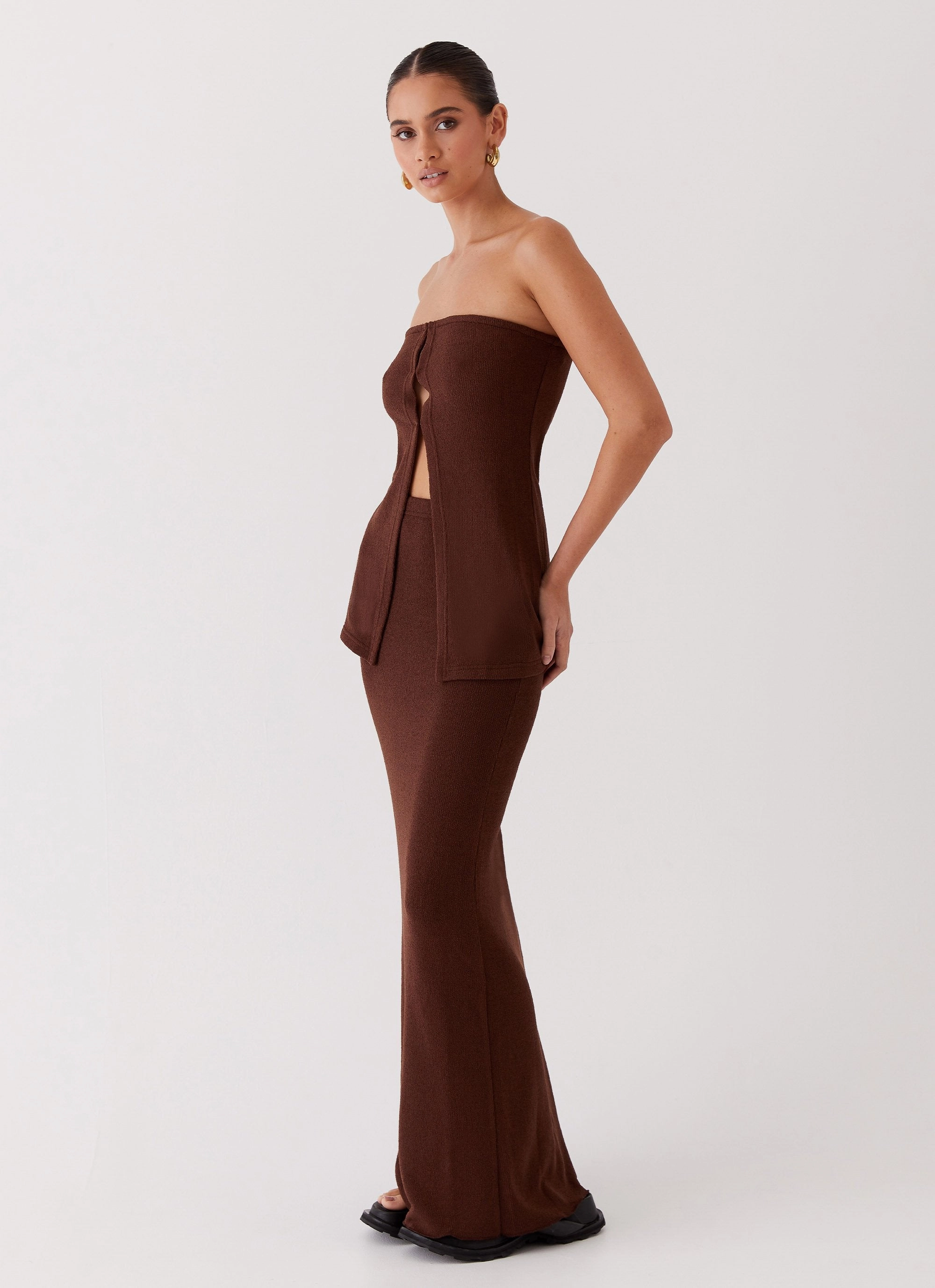 Delicate Lady Knit Top - Chocolate LowProfileDesign