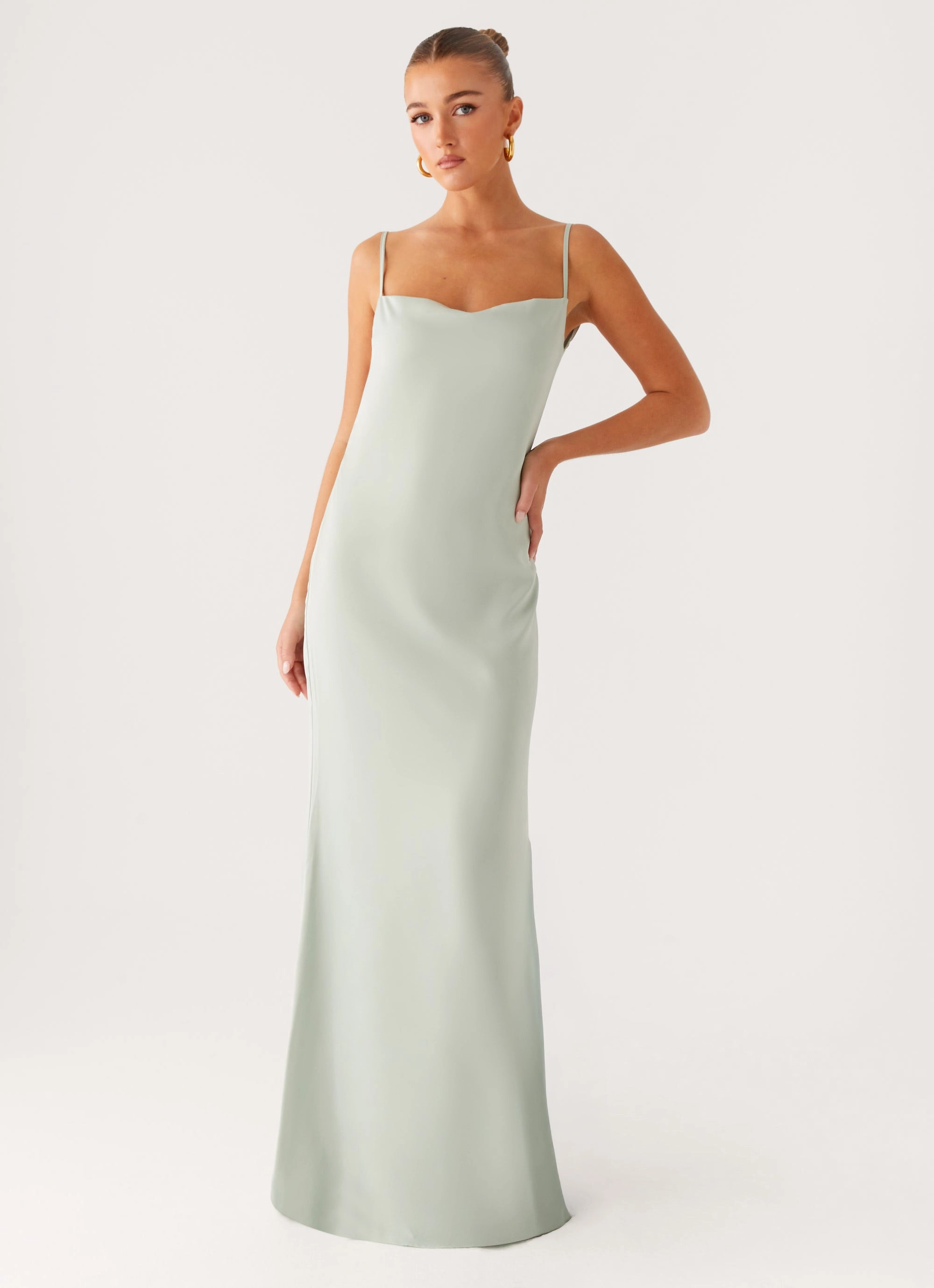 Soft and Relaxed Rooftop-Event Yves Maxi Dress - Mint