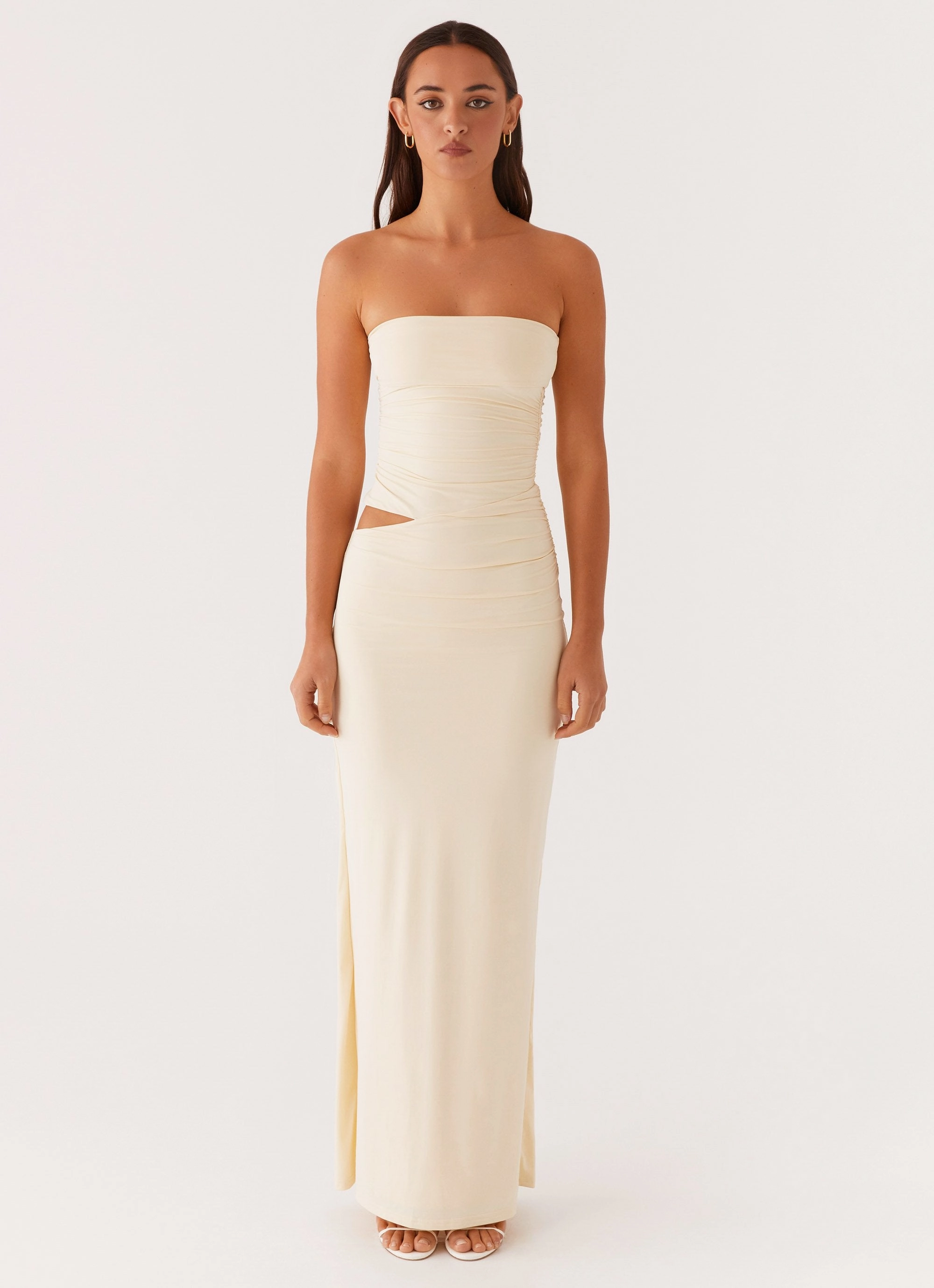 Romee Strapless Maxi Dress - Pastel Yellow Sharp Mood Street Mood