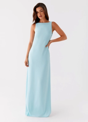 Ronnie Maxi Dress - Blue Vibrant Comfort Ronnie Maxi Dress - Blue Soft Drape