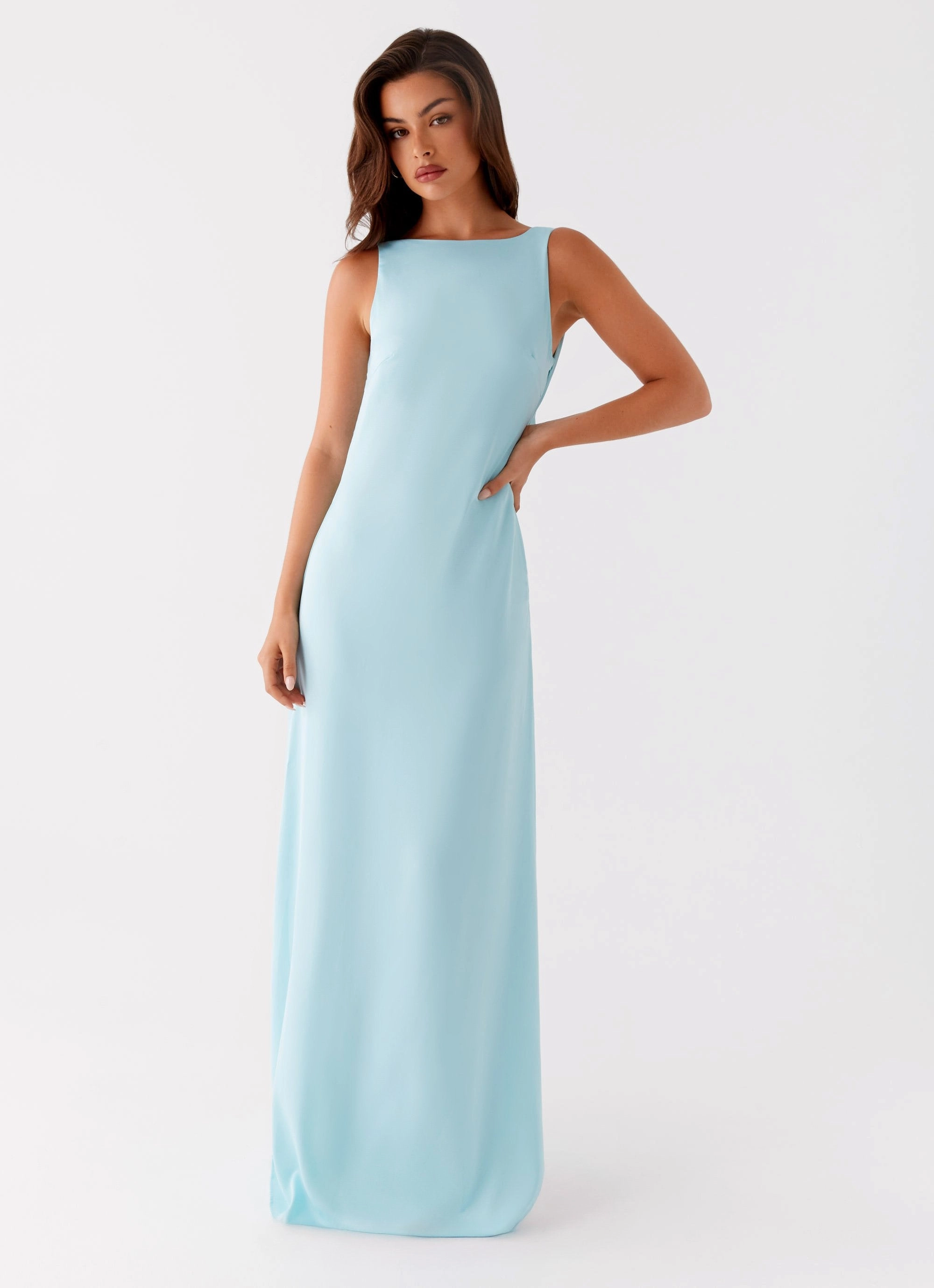 Ronnie Maxi Dress - Blue Soft Drape