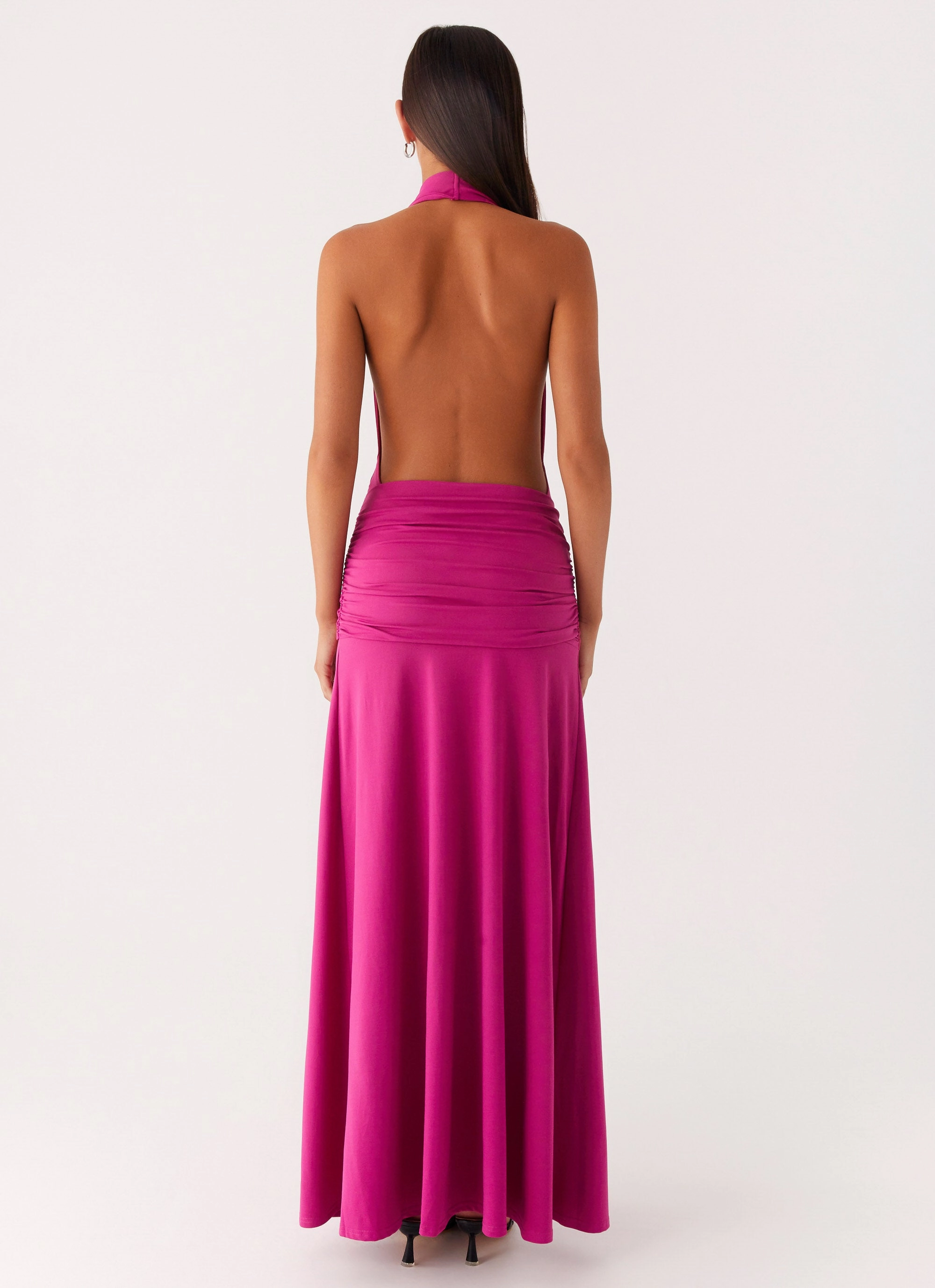 Rowan Ray Cowl Maxi Dress - Fuchsia Grace Glow