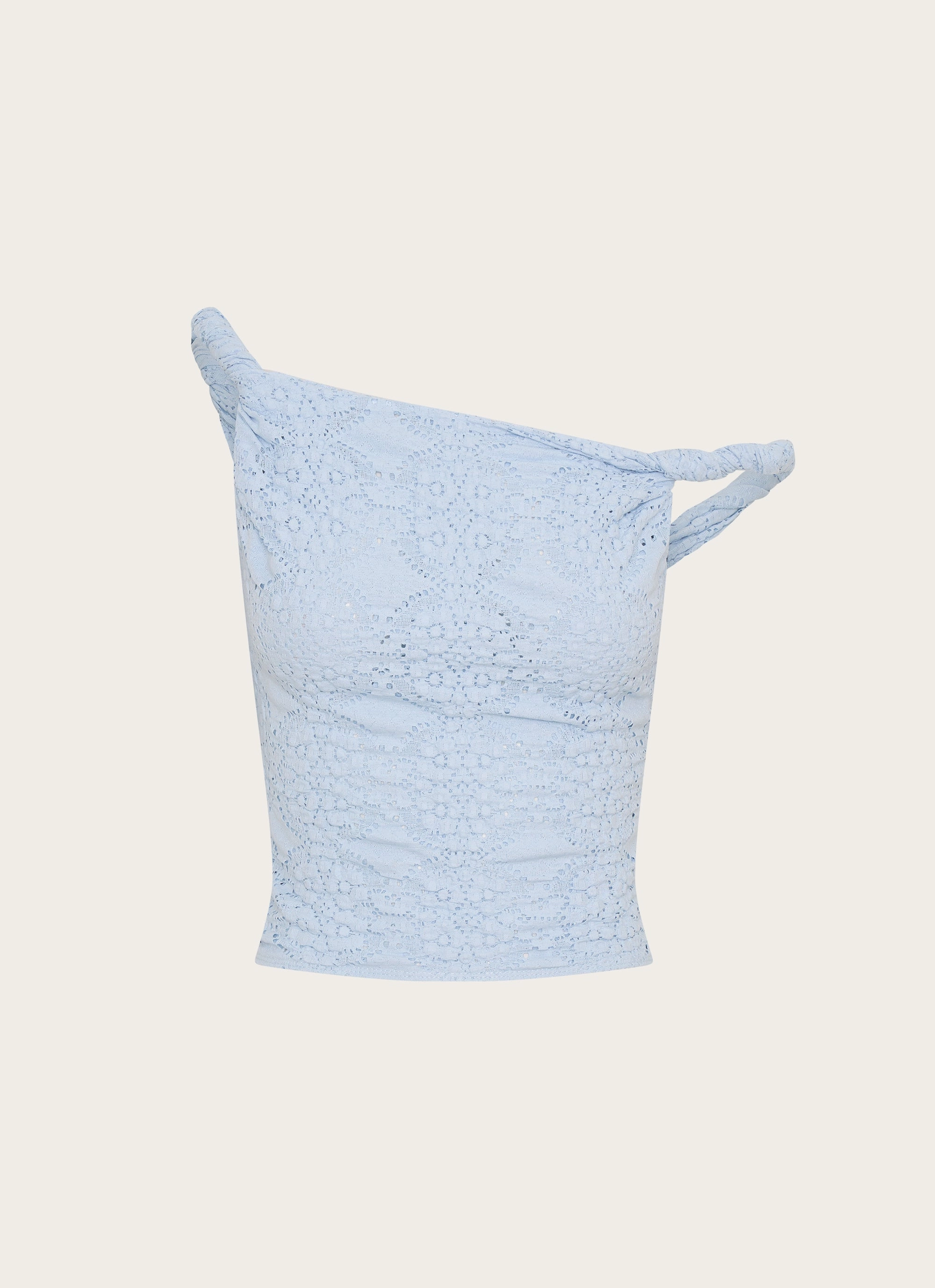 Multipurpose Layering Piece Bonded Seam Construction Diamond Sky Top - Blue