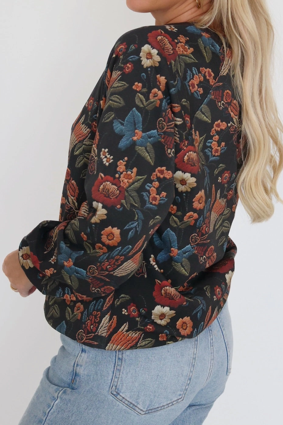 Ruby Floral Sweatshirt Thermal Regulation System