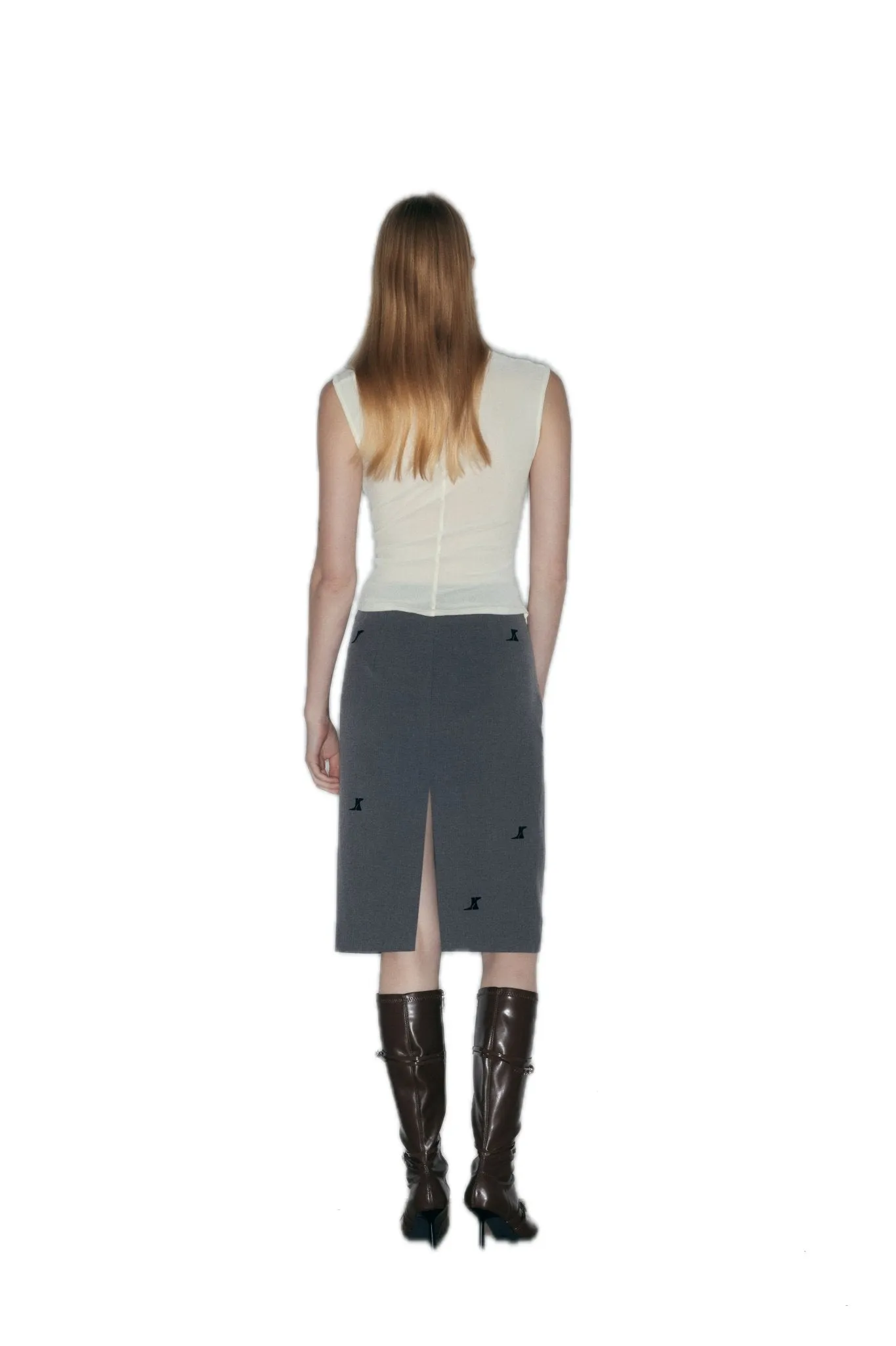 Ruched Velvet Stretch Tank Top In Beige