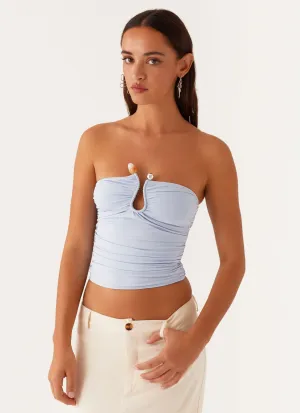 Rudy Tube Top - Blue Hot Weather ChafeFreeEdging