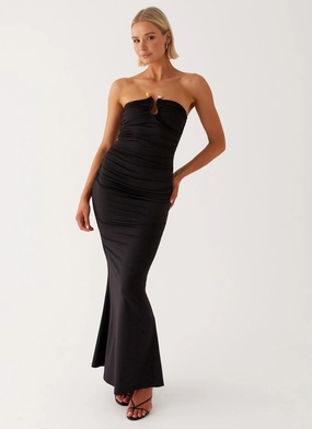 Rudy Maxi Dress - Black Cool Palette Flawless Waistband