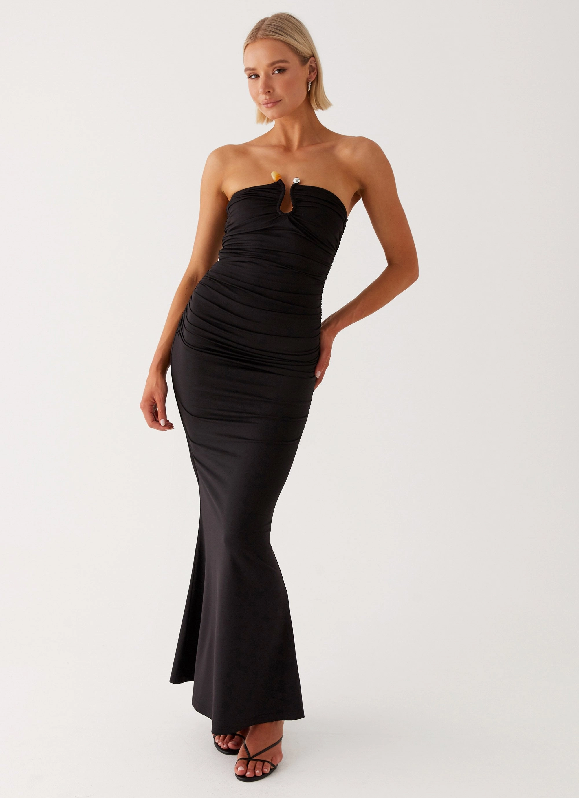Rudy Maxi Dress - Black Cool Palette Flawless Waistband