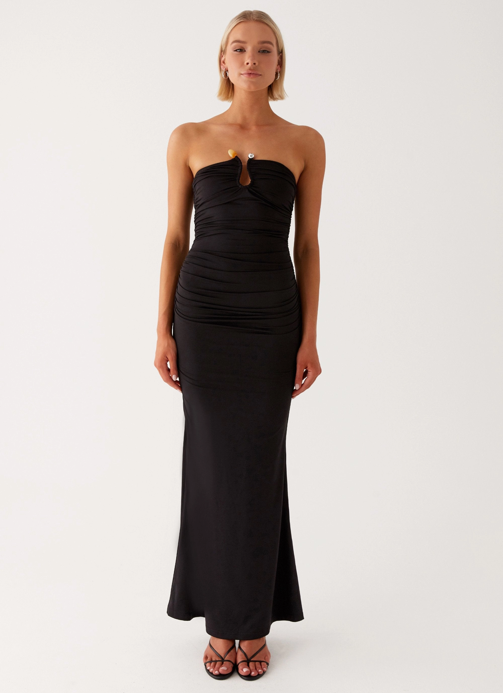 ElasticWaistband Effortless Style Rudy Maxi Dress - Black
