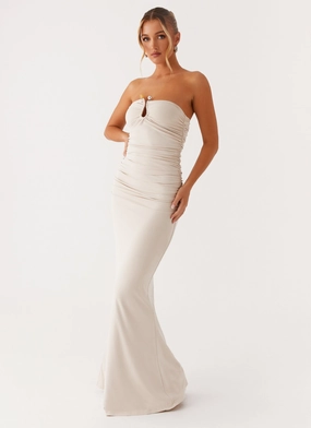 Rudy Maxi Dress - Ivory packable Golden Scene