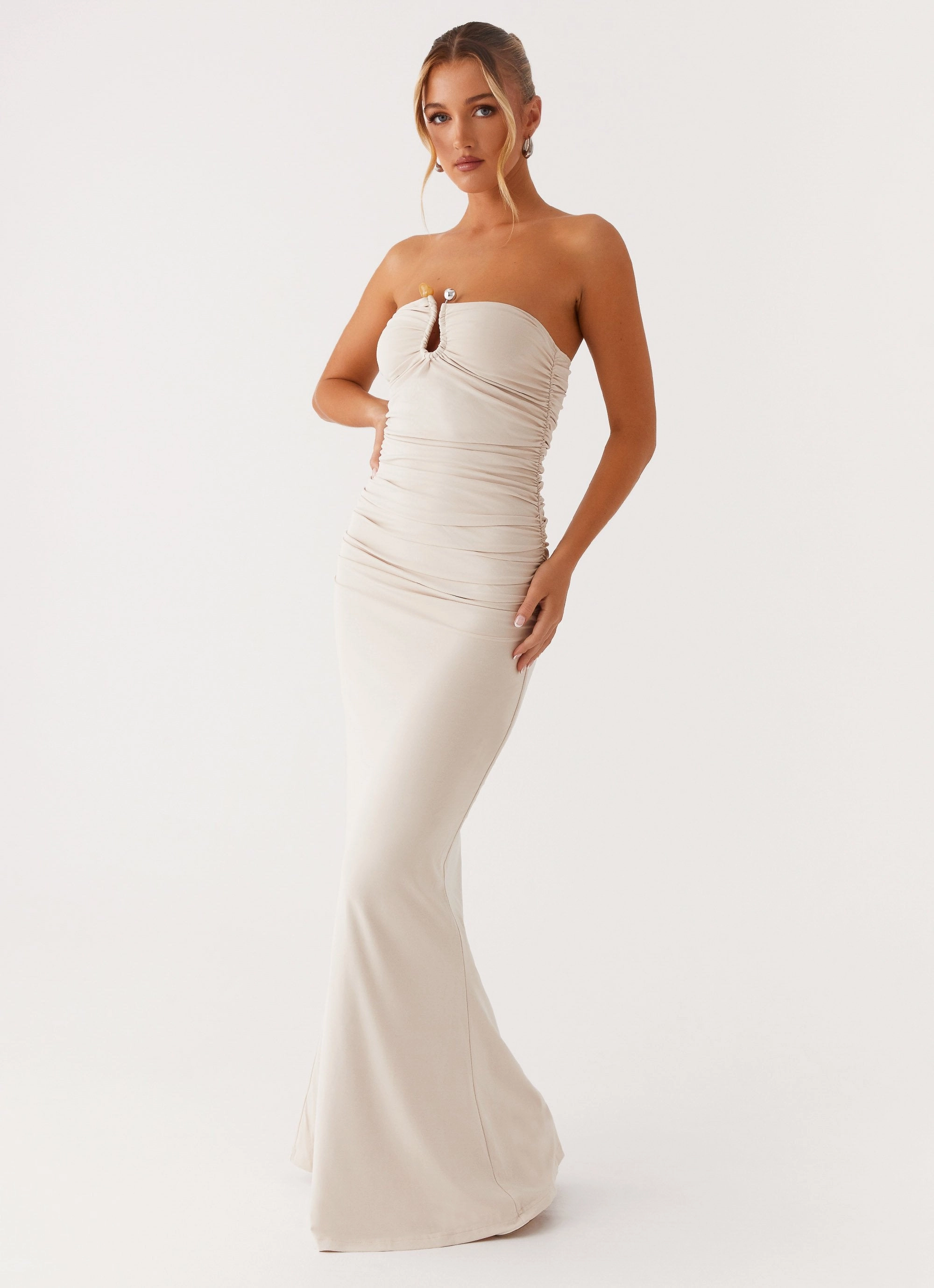 Rudy Maxi Dress - Ivory packable Golden Scene