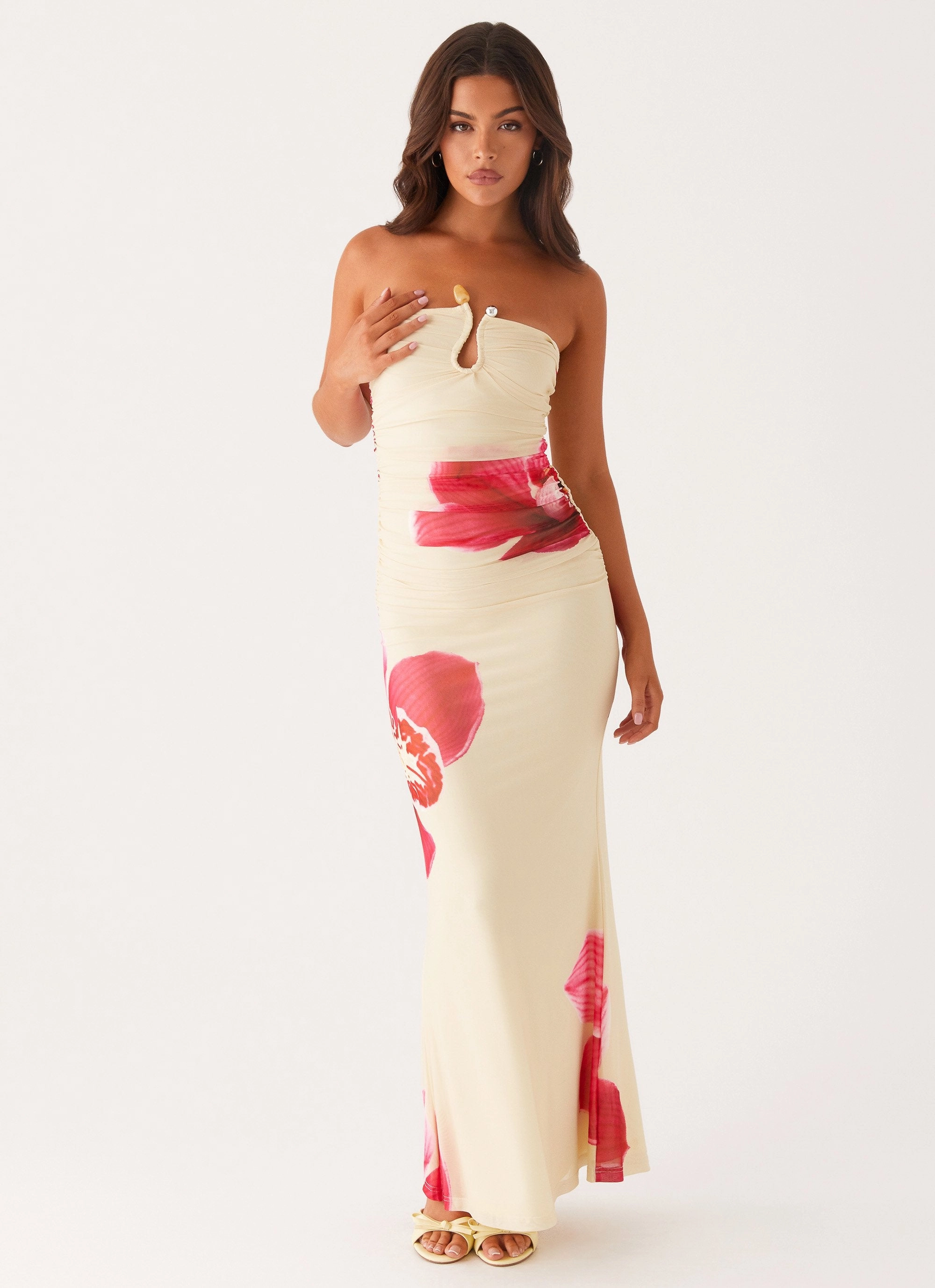 Rudy Maxi Dress - Orchid Yellow Soft Vibes Subtle Motion