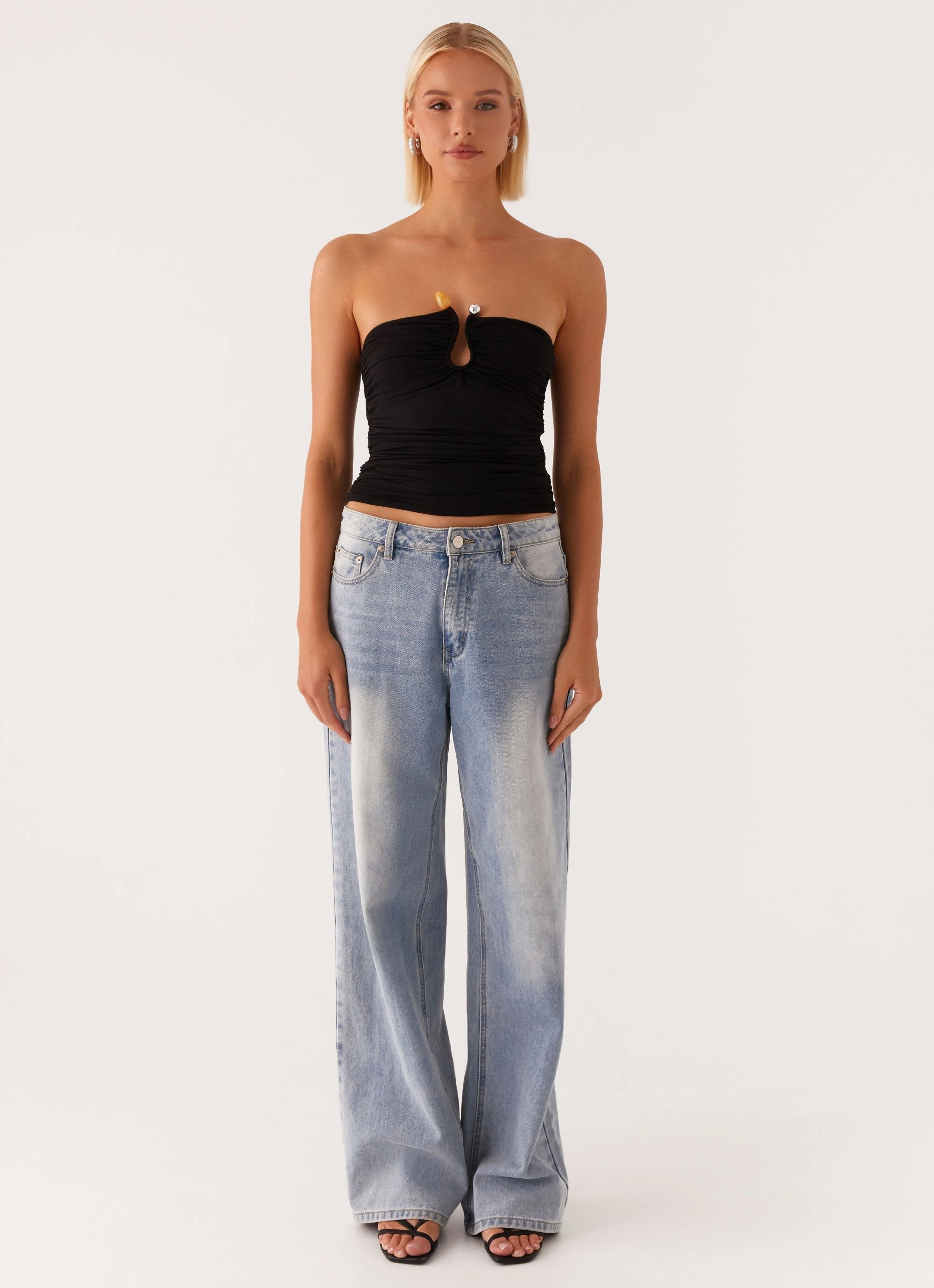 Elasticated Hem Rudy Tube Top - Black