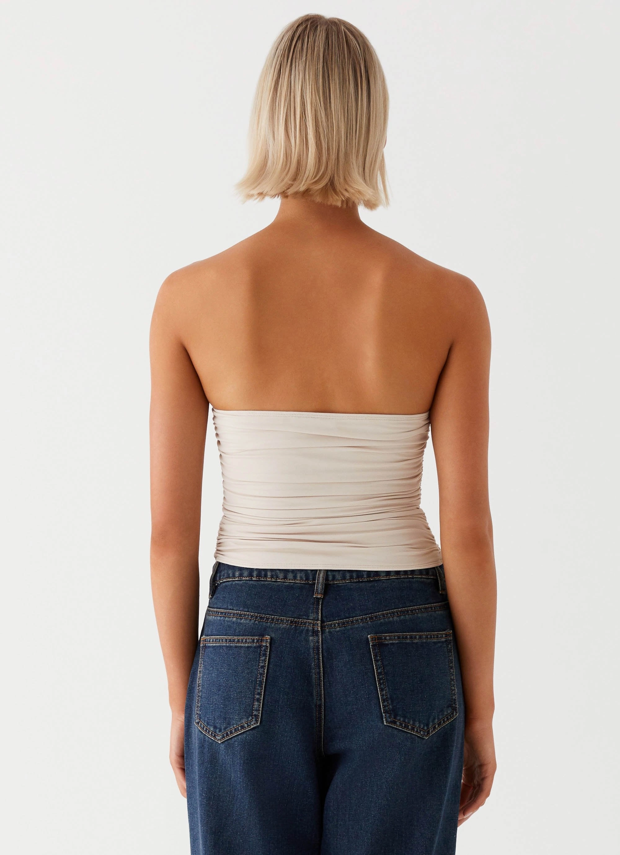 Adjustable Cuffs Rudy Tube Top - Ivory