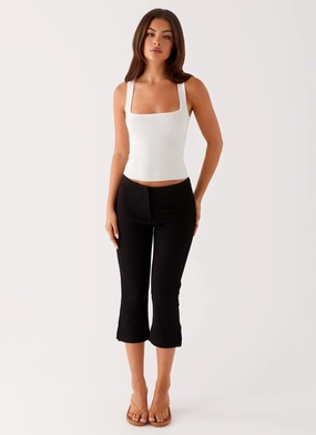 Rue Capri Pants - Black Casual Comfort Fit Rue Capri Pants - Black Perfectly Relaxed Soft Interior