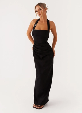 Rumour Has it Maxi Dress - Black Low Back Rumour Has it Maxi Dress - Black Neutral Layer Daily Comfort