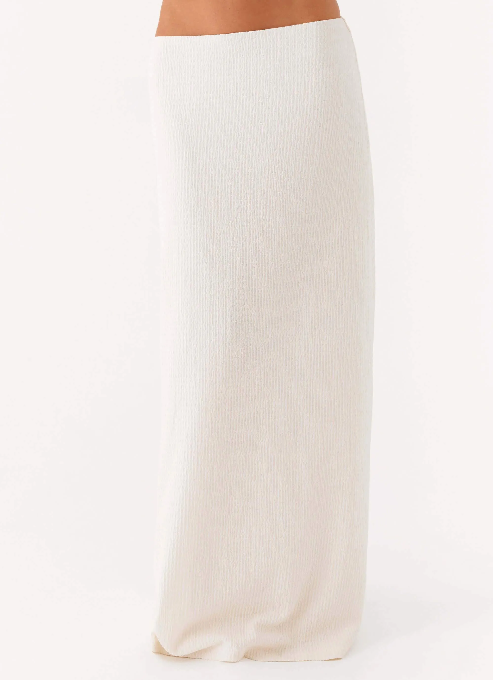 Heat Dissipating Fabric Tatum Low Rise Maxi Skirt - Ivory