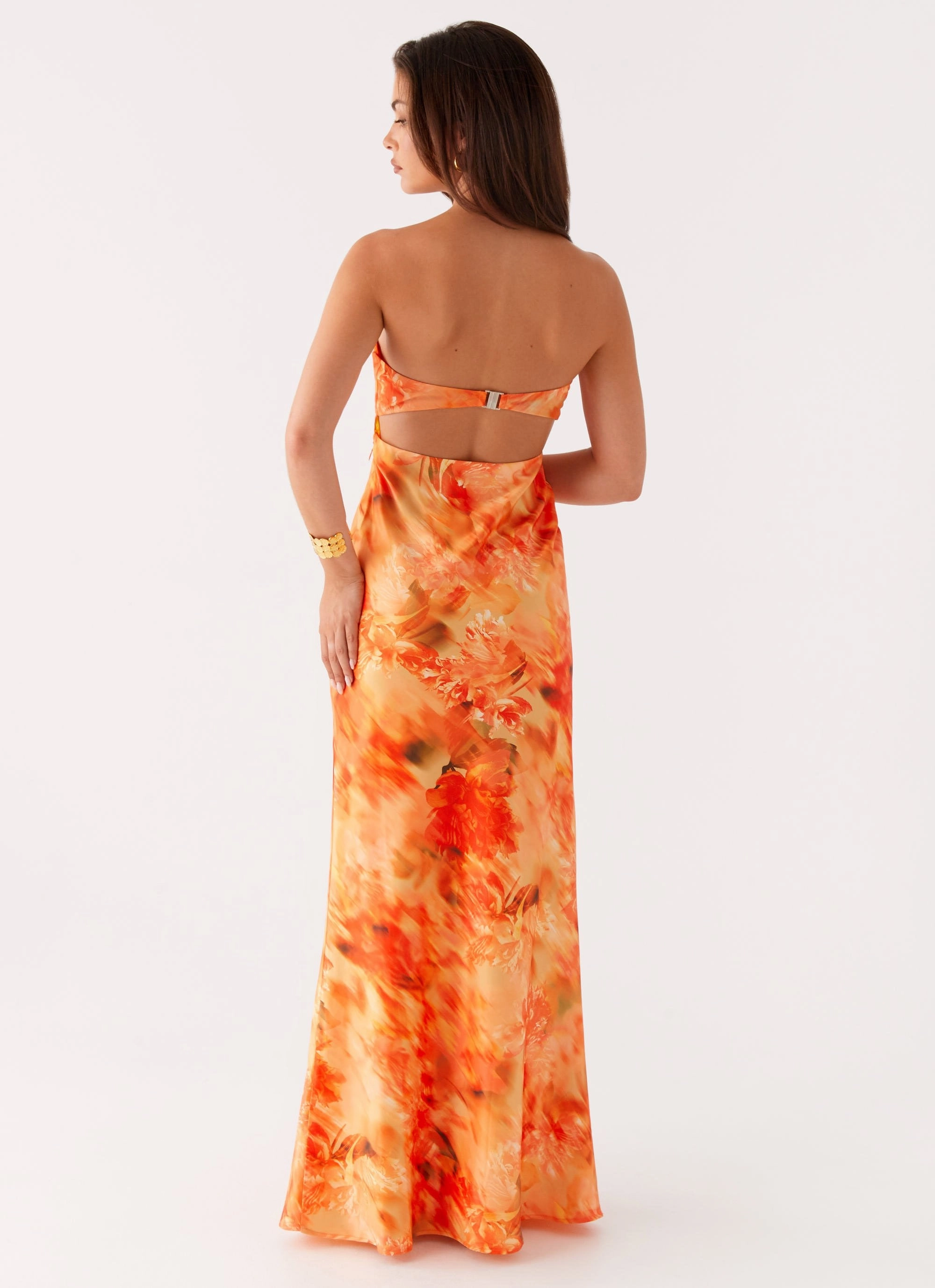 Carmen Maxi Dress - Sunset Floral Chic Layering Warm Palette