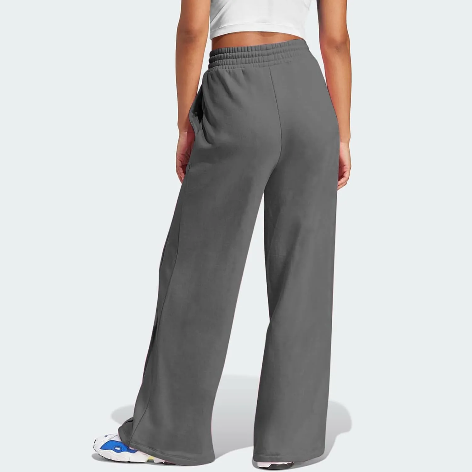 Ruziyoog Women's Wide Leg Sweatpants 2024 Trendy Casual Drawstring High Waisted Trousers Lounge Elevated Seams Baggy Pants