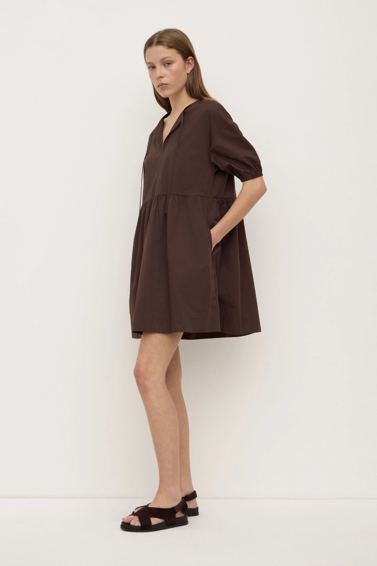 Balloon-Sleeve Sophisticated Elegance Sabine Mini Dress