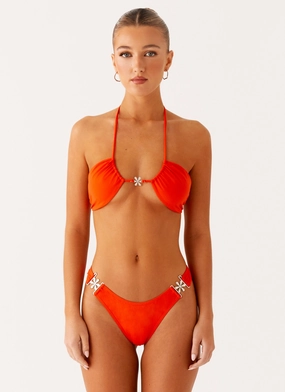 Saint Lucia Bikini Bottom - Orange Reinforced Design Breezy Days Saint Lucia Bikini Bottom - Orange