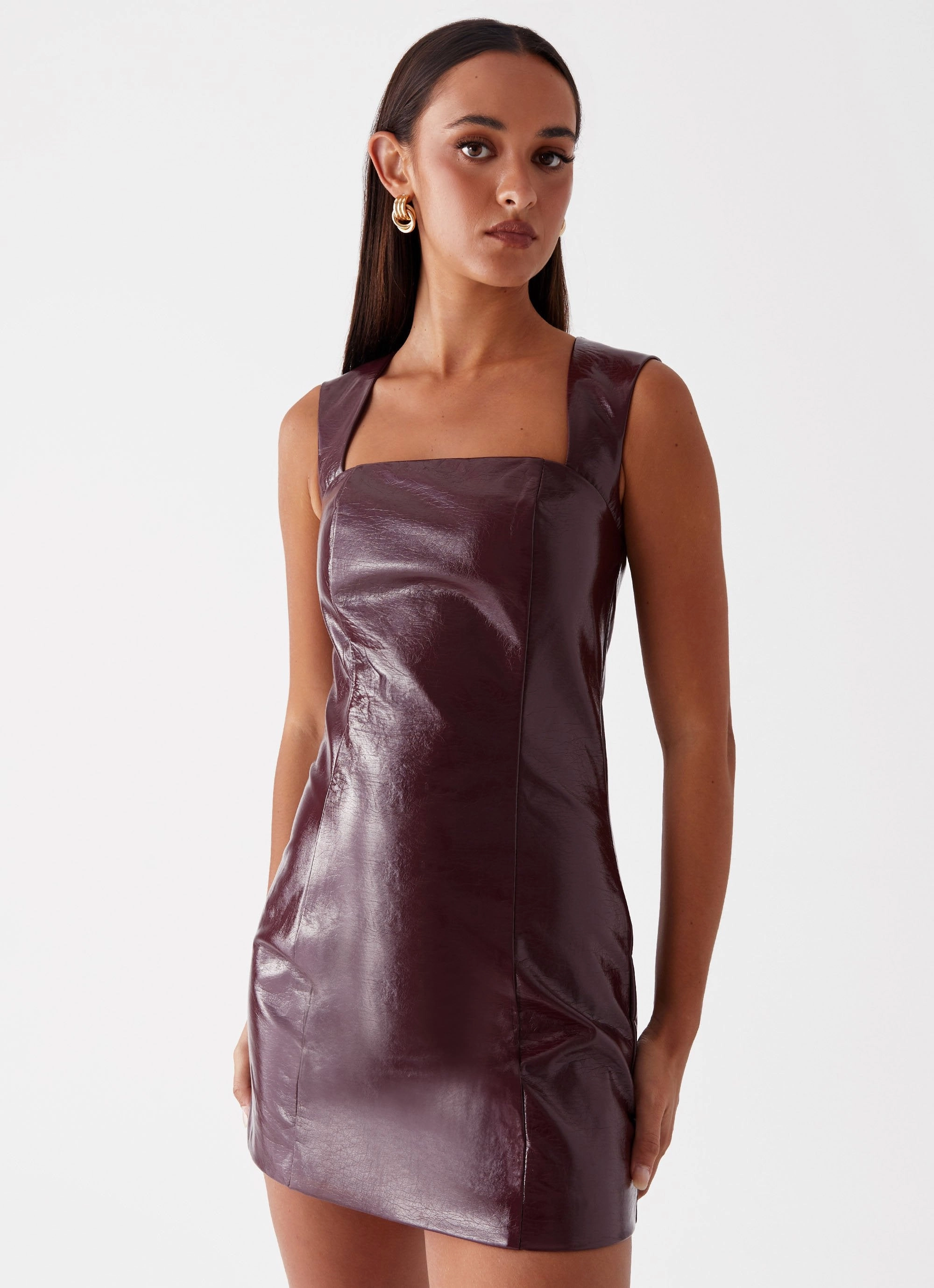 Samantha Mini Dress - Deep Red Fresh Tones