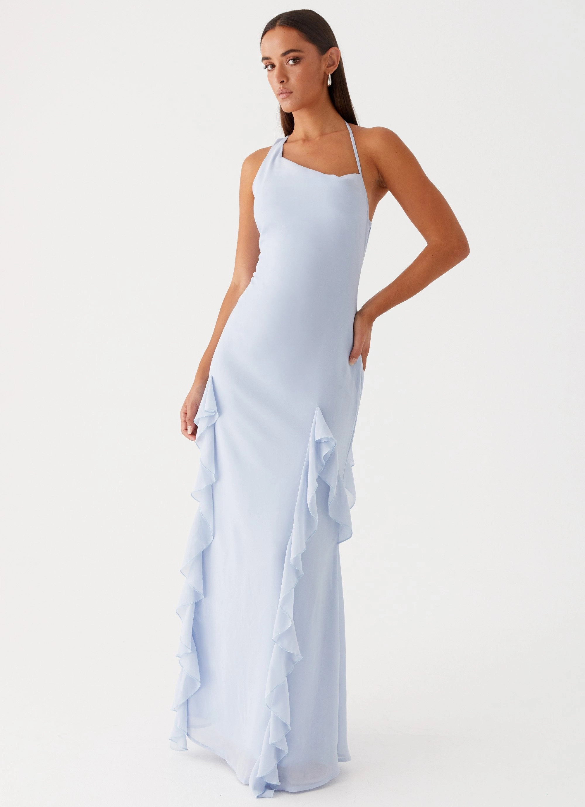 Texture Edge Bright Feel Sammie Maxi Dress - Blue