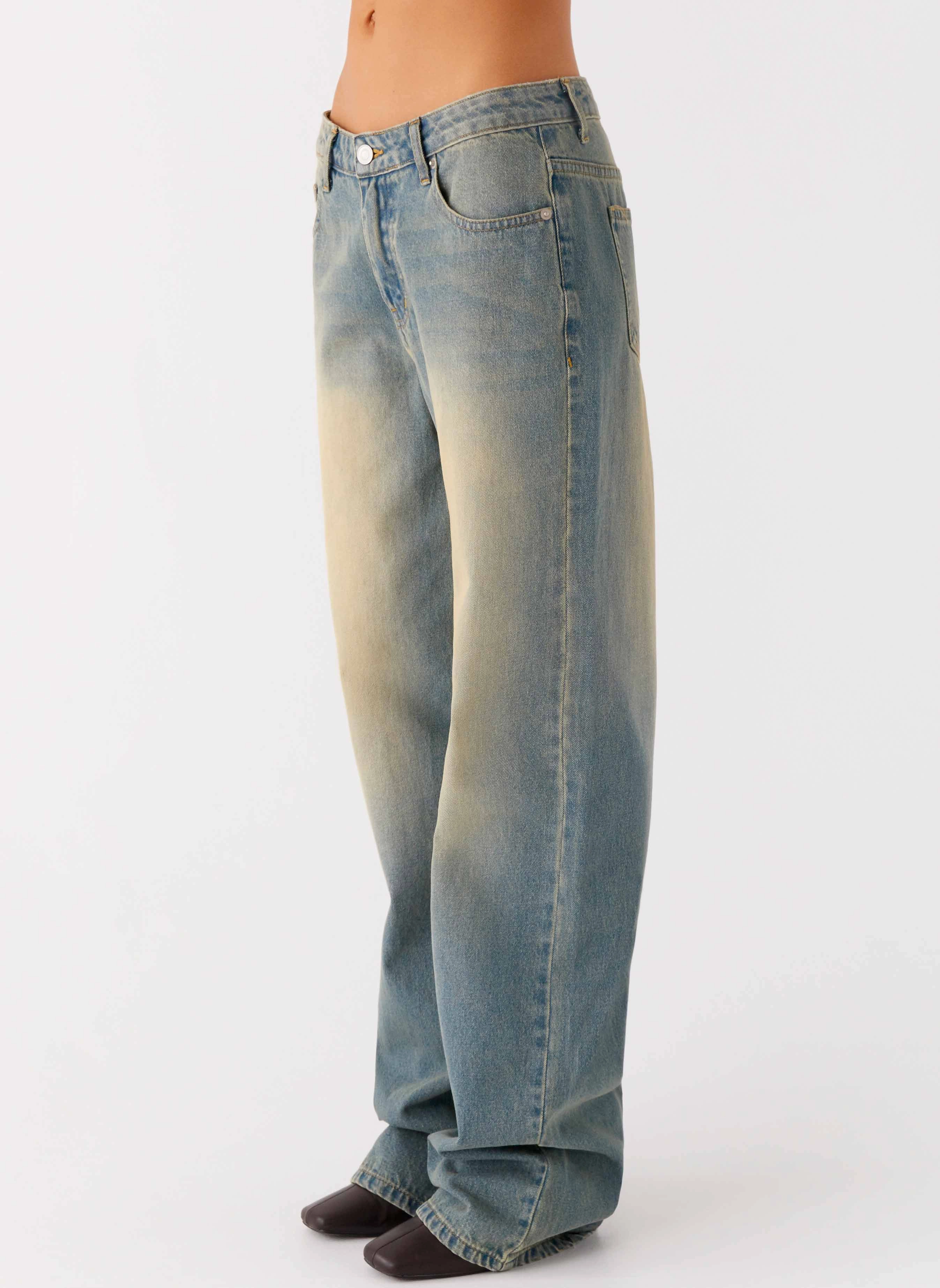 No Fuss Wear San Diego Straight Leg Jeans - Blue Wash