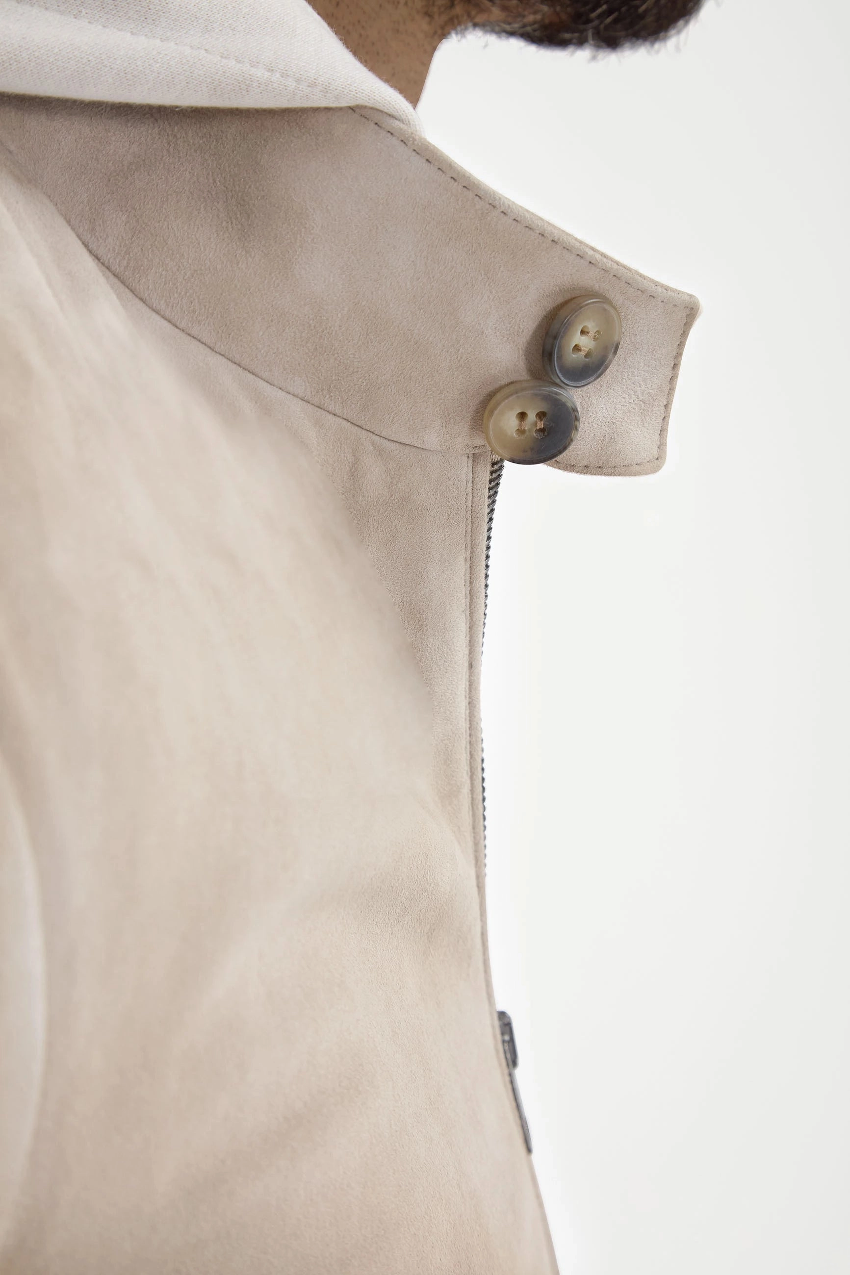 Sand suede jacket ?C Made in Italy