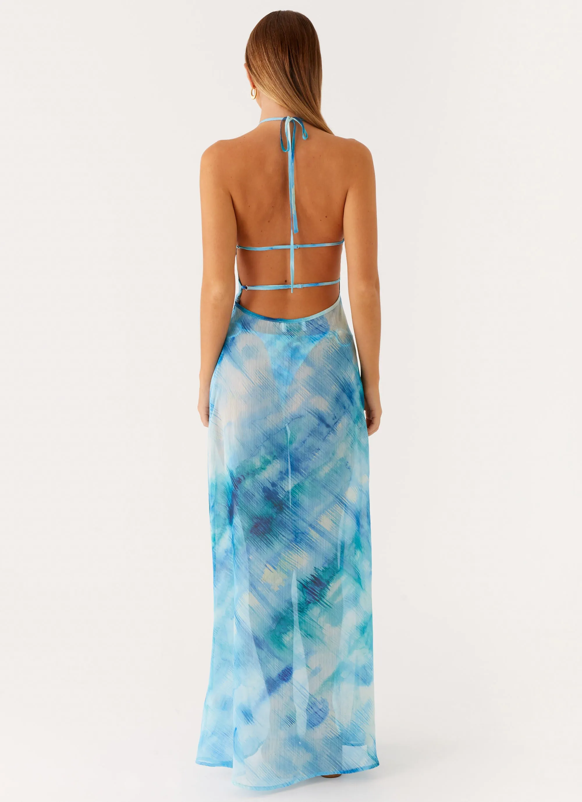 Sandra Maxi Dress - Blue Tie Dye Weekend Style Standalone Option
