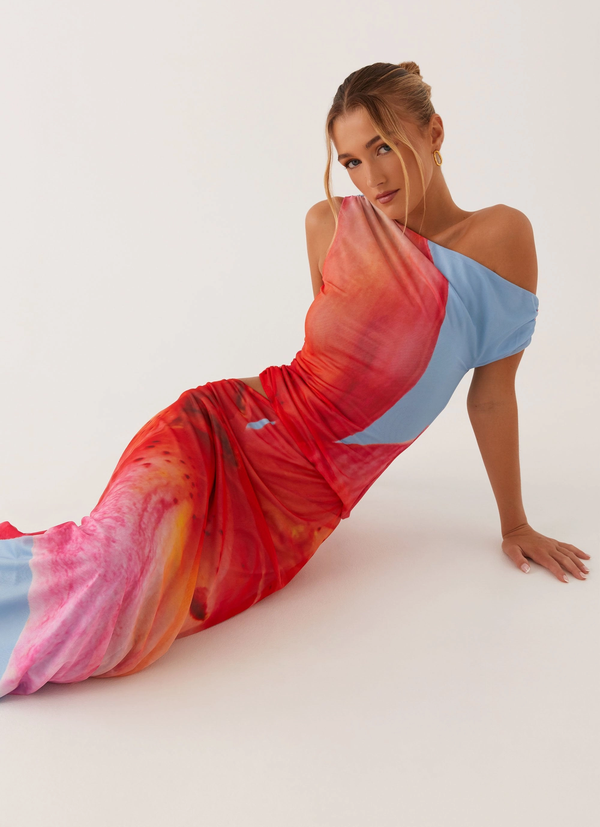 Cozy Comfort Santa Monica Maxi Dress - Blue Floral