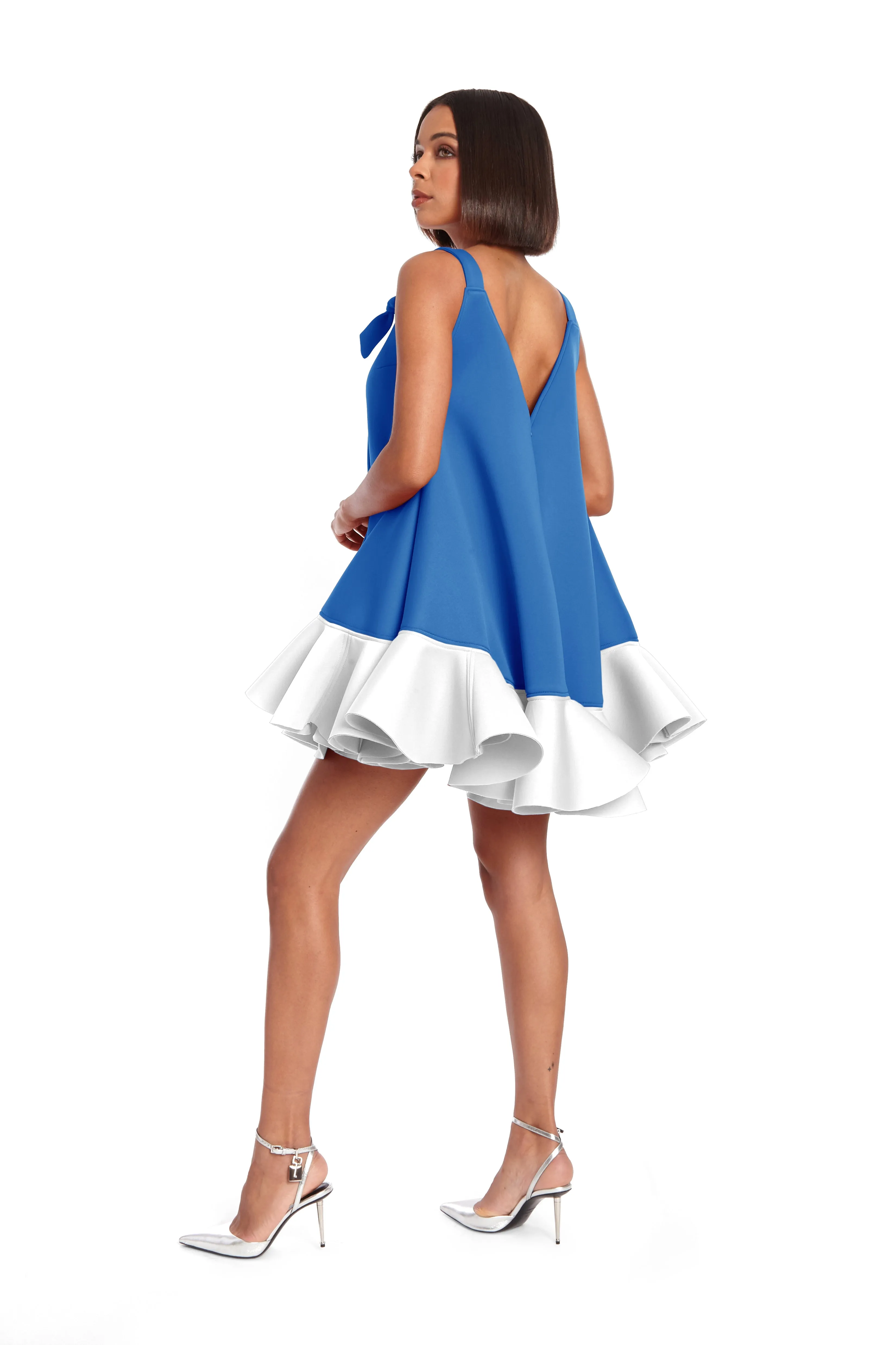 Cotton Touch Asymmetric-Neck Santorini- Ava Dress
