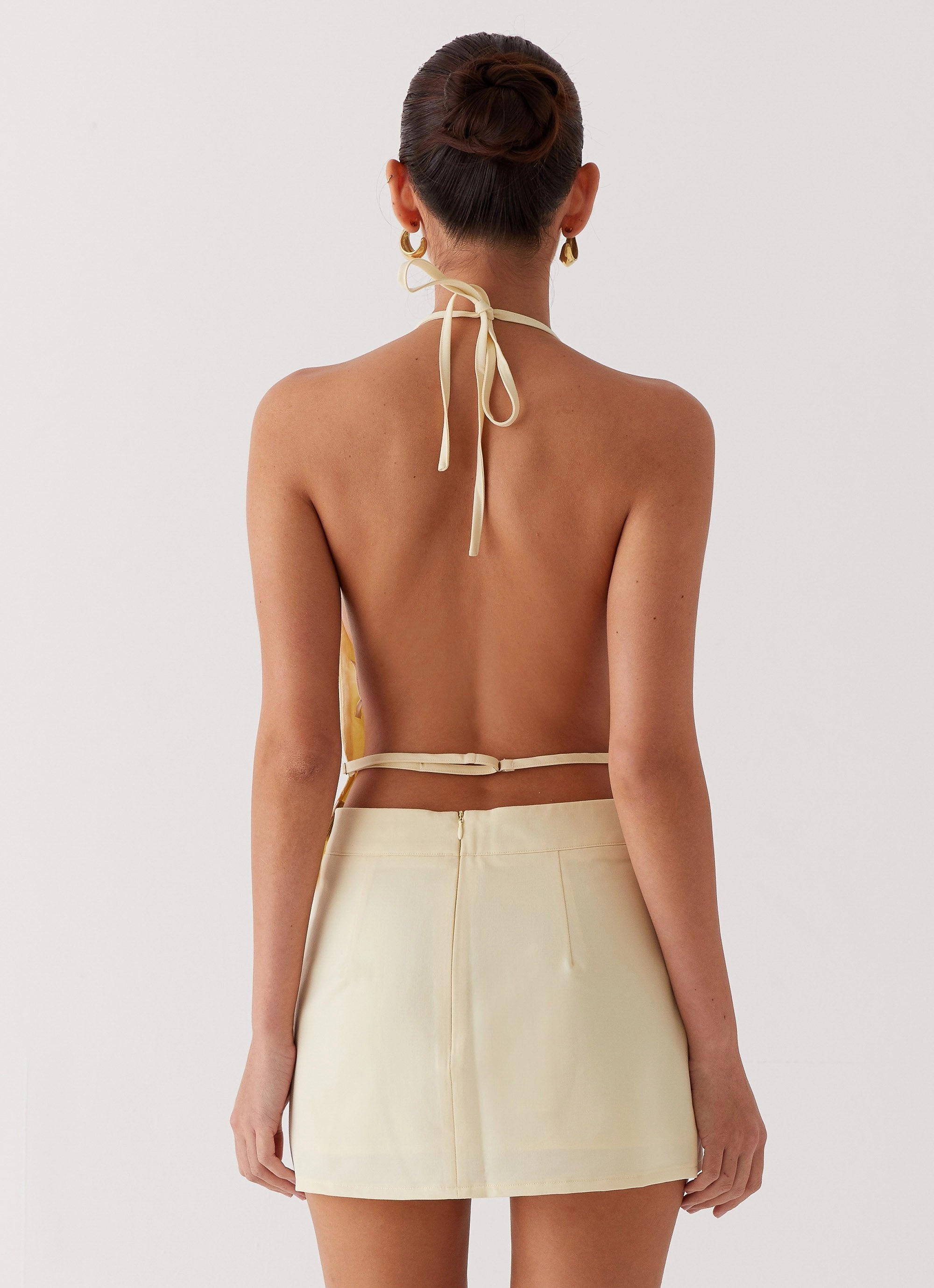 Sarah Halterneck Vest Top - Butter EasyCareFabric