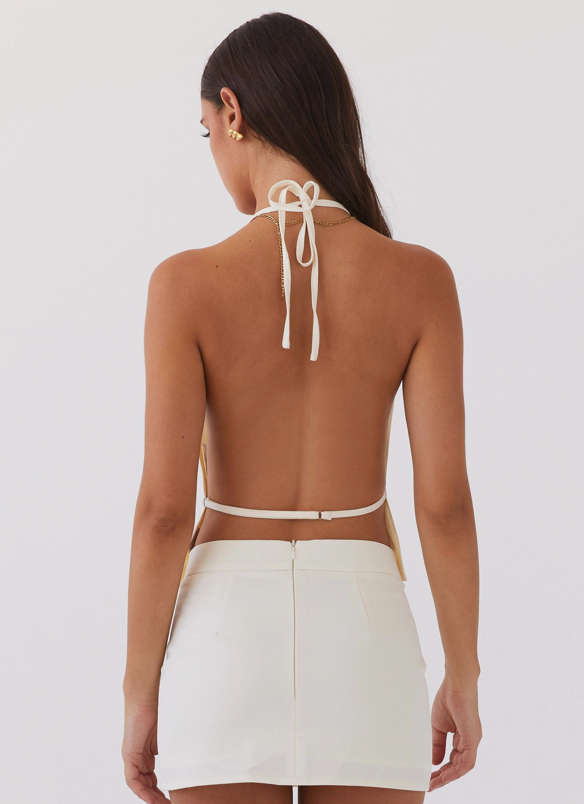 Breathable Design Sarah Halterneck Vest Top - Ivory