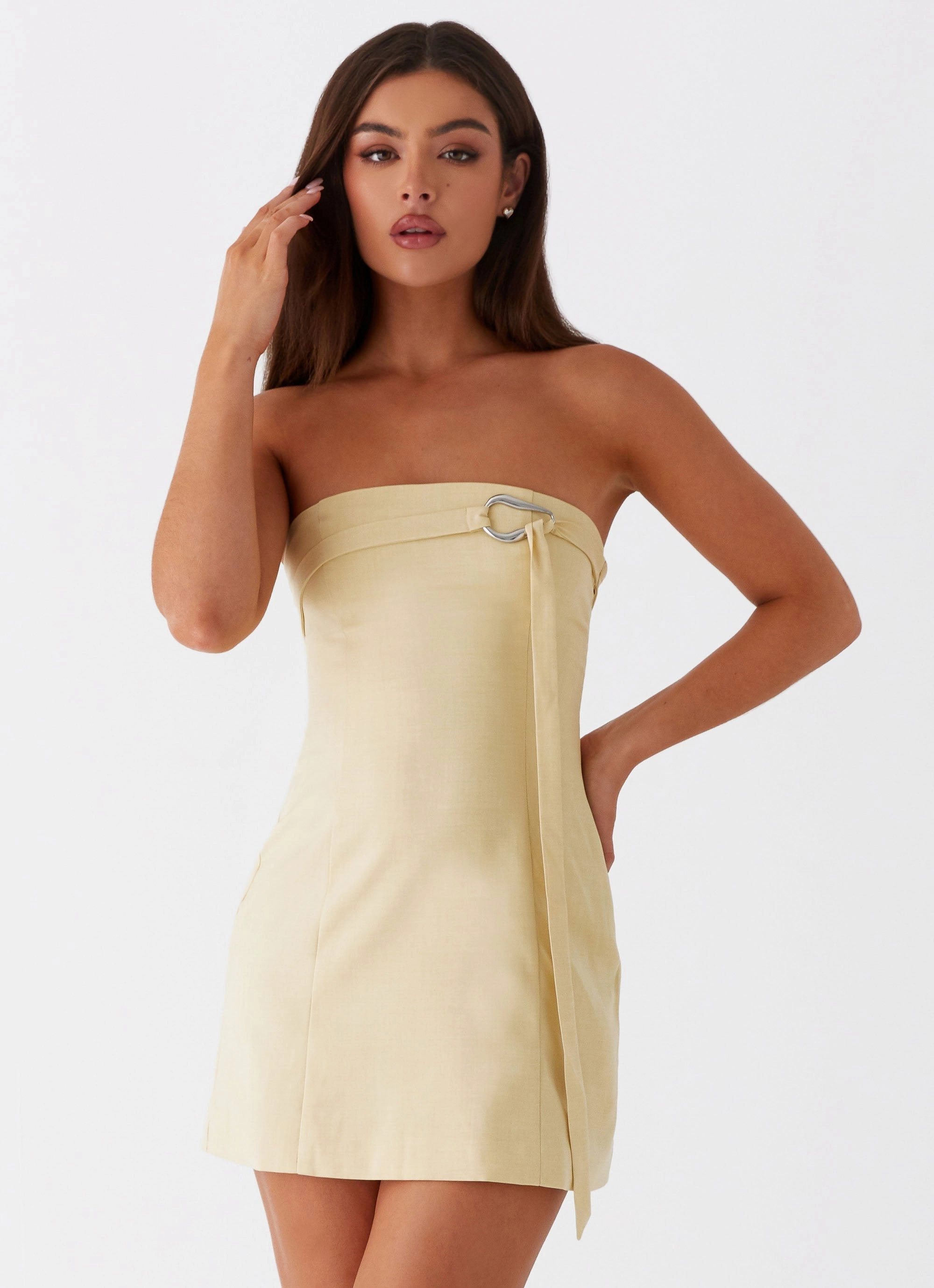 Timeless elegance Saskia Mini Dress - Yellow