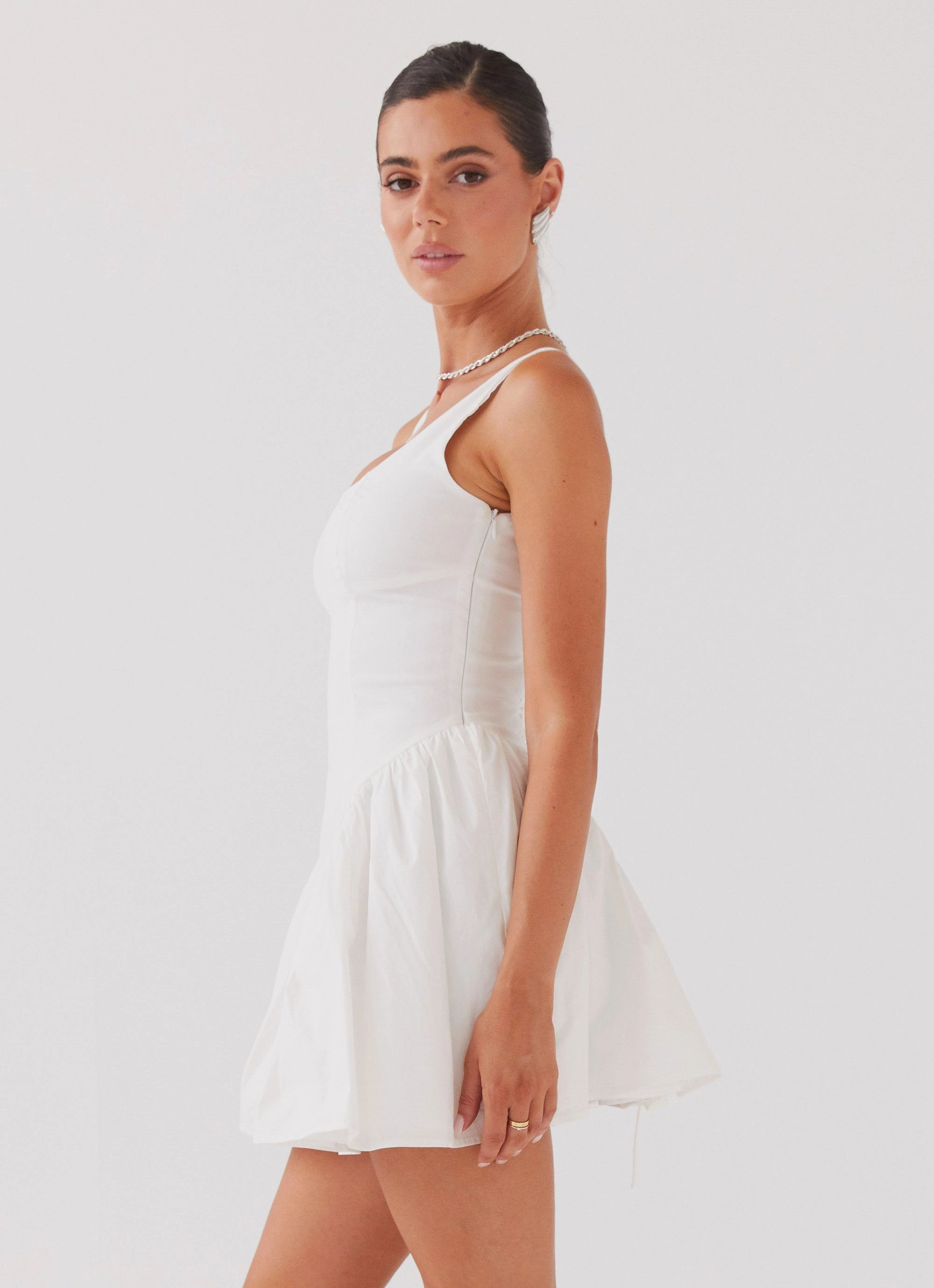 Contemporary Vibe Sassy Soiree Corset Mini Dress - White