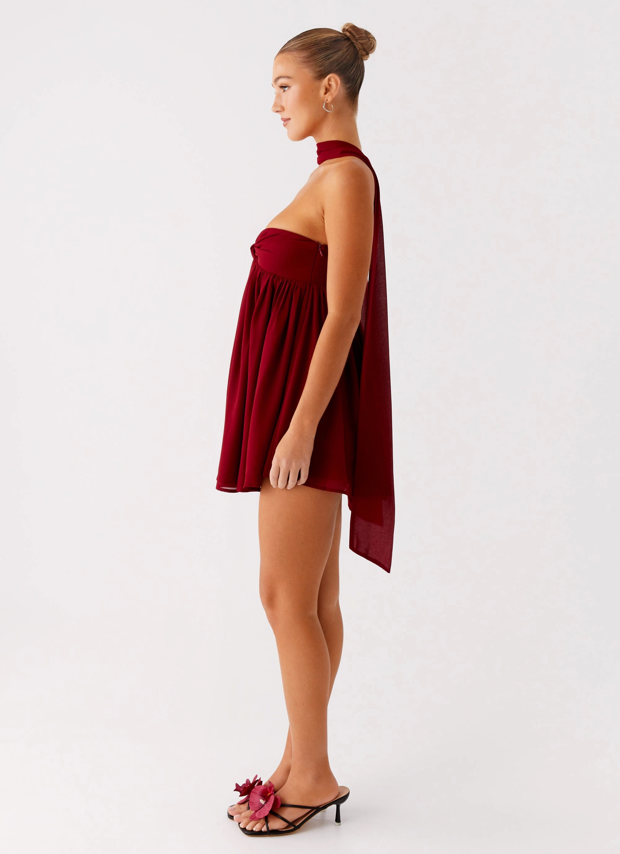 Moment Soft Saturn Mini Dress - Maroon