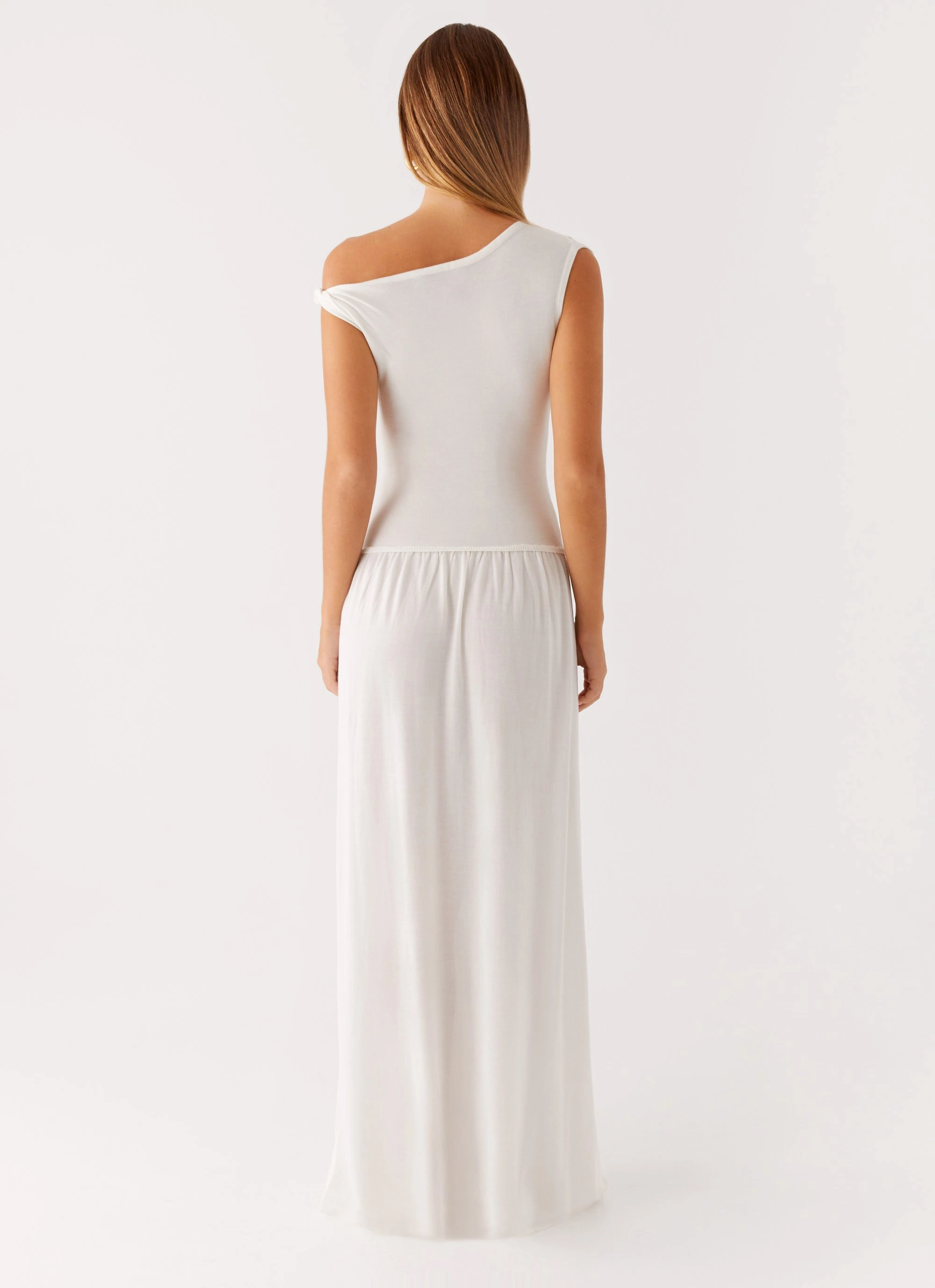 Ardella One Shoulder Maxi Dress - Ivory Perfect Wear