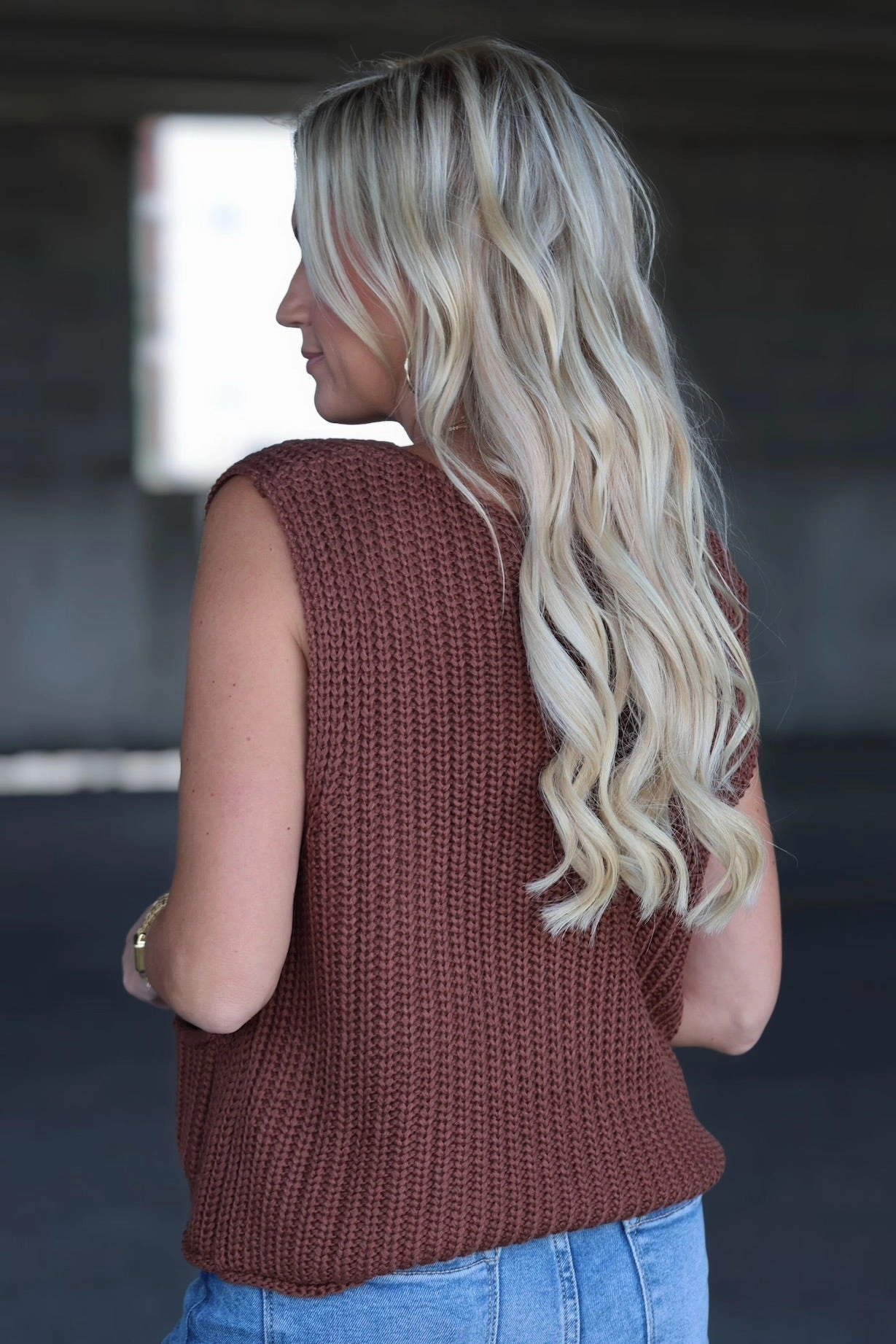 Biodegradable Fiber Blend Scandal Sweater Vest- Coco