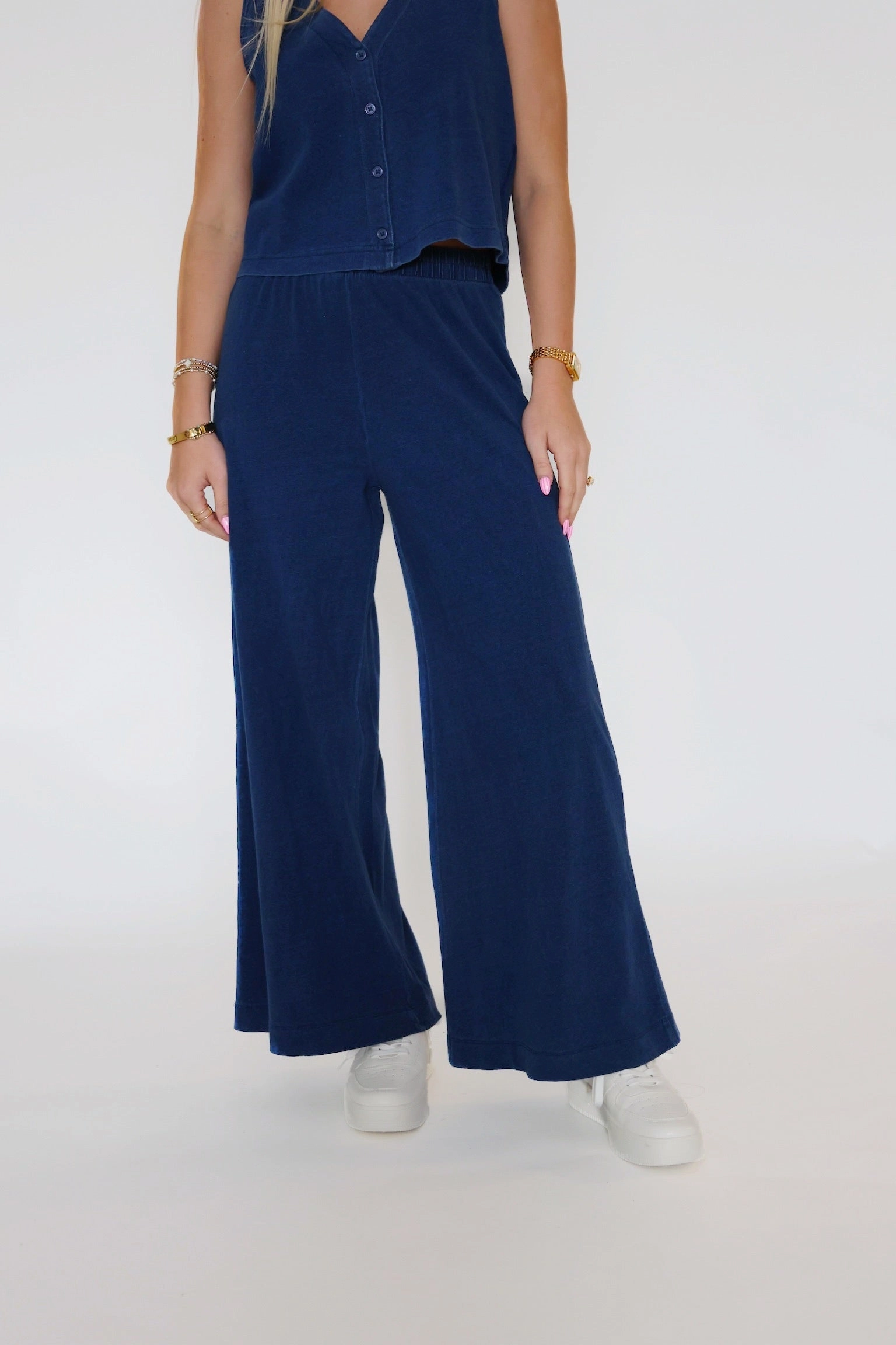 Scout Jersey Denim Pant- Indigo Drop Shoulder Design