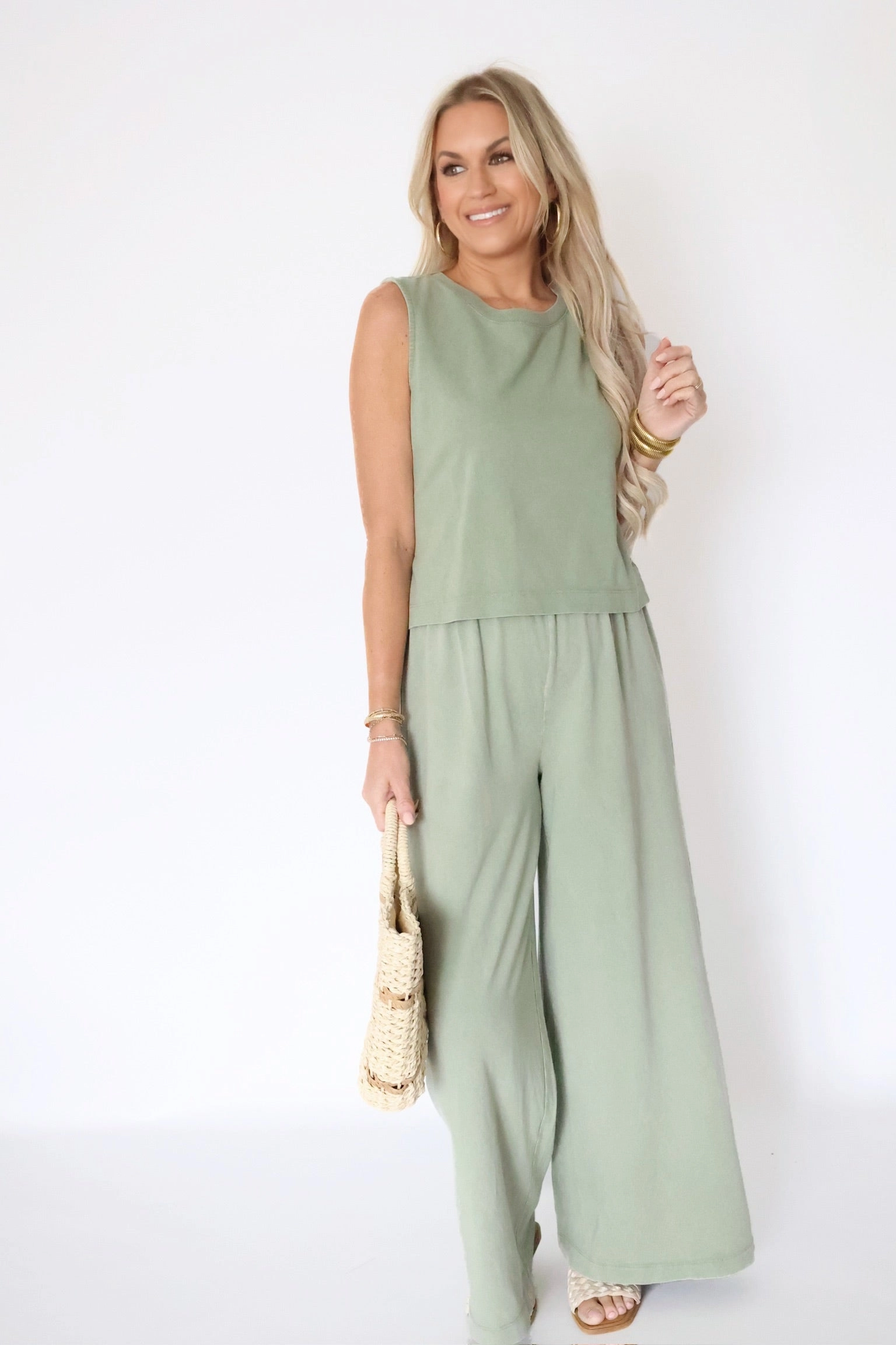 Scout Jersey Flare Pant - Avocado Snag Resistant Surface