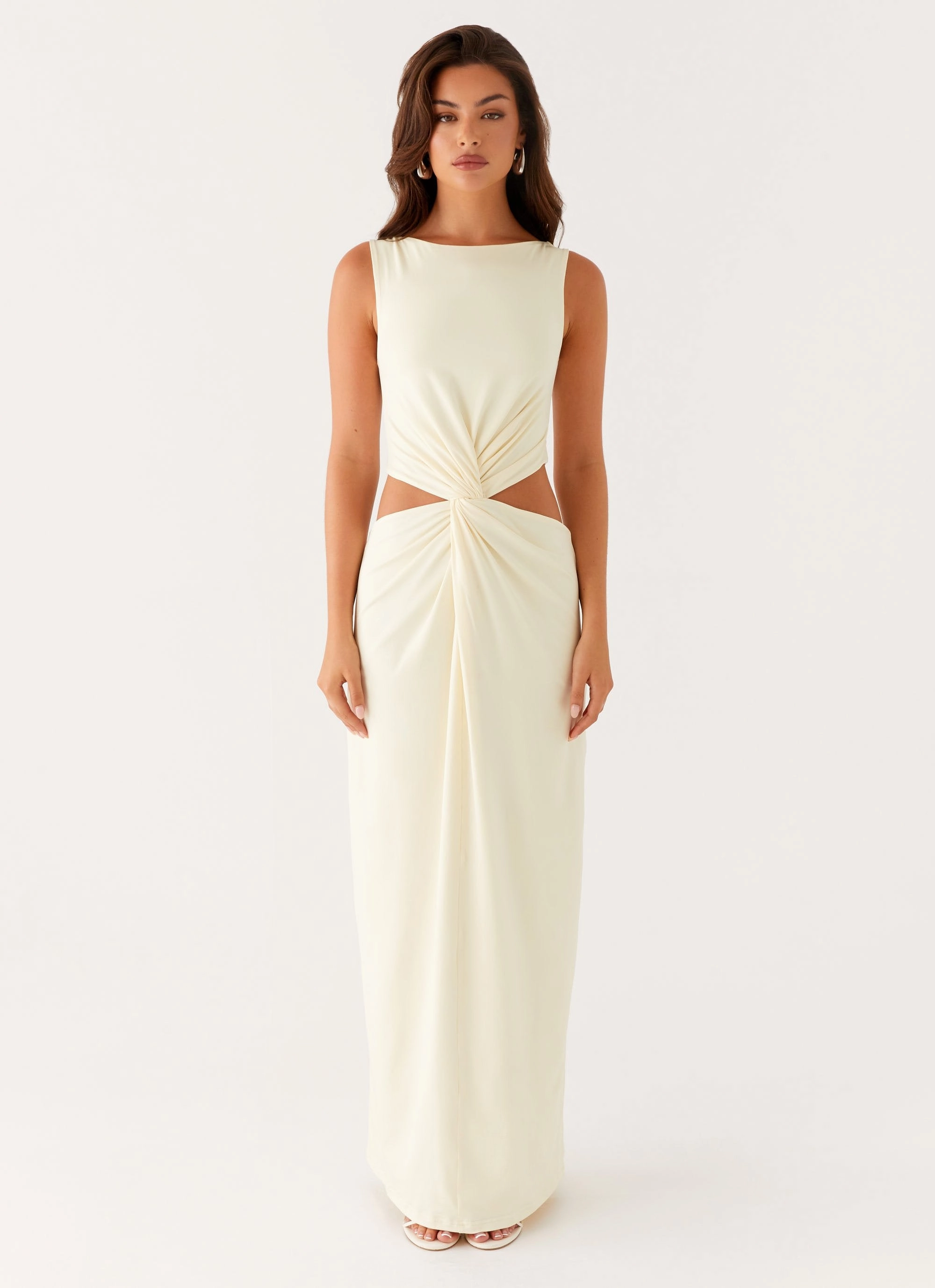 Sleek Appearance Light Shape Lilabelle Twist Maxi Dress - Yellow