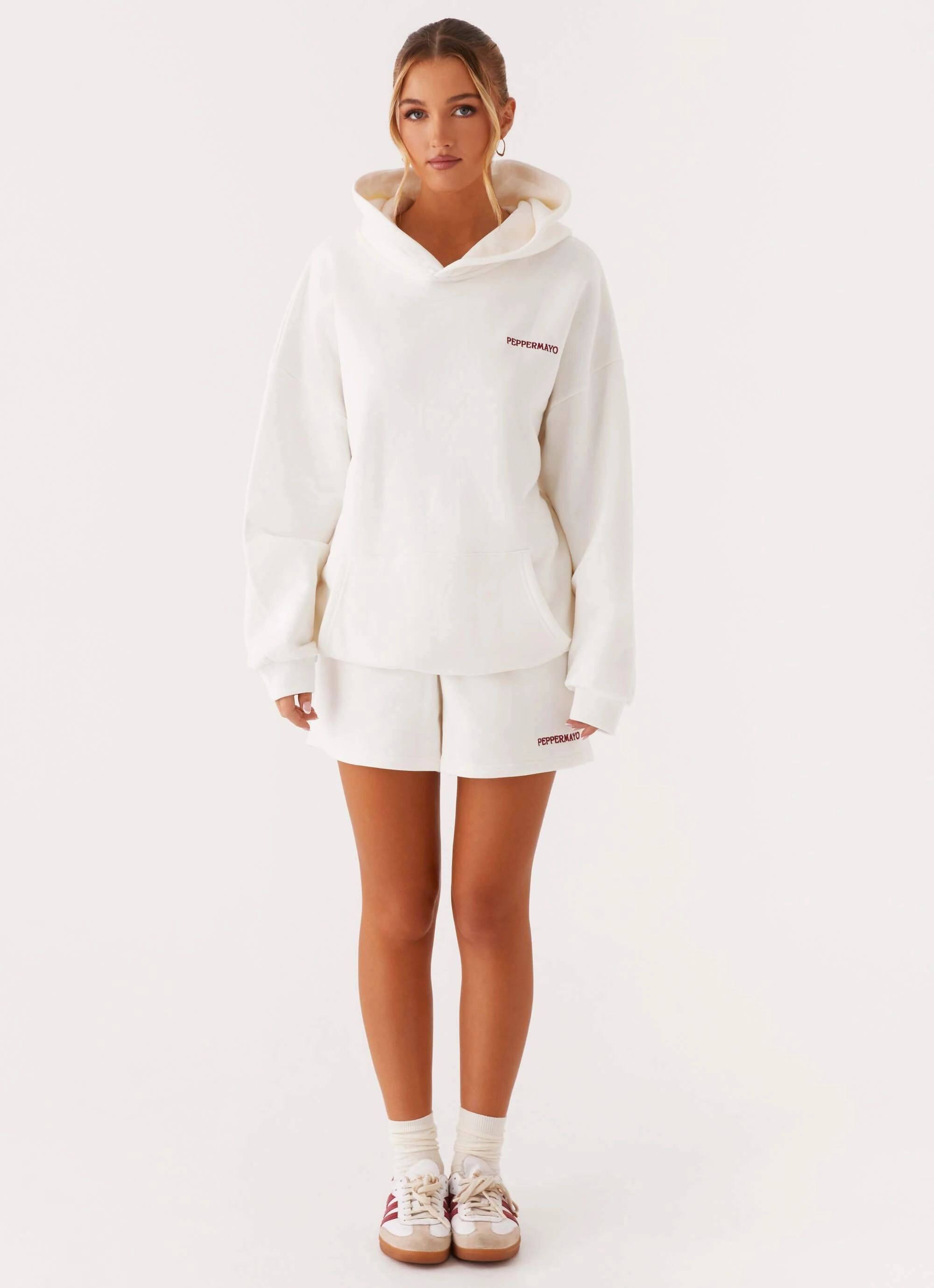 Signature Oversized Hoodie - Ivory Taped Seams