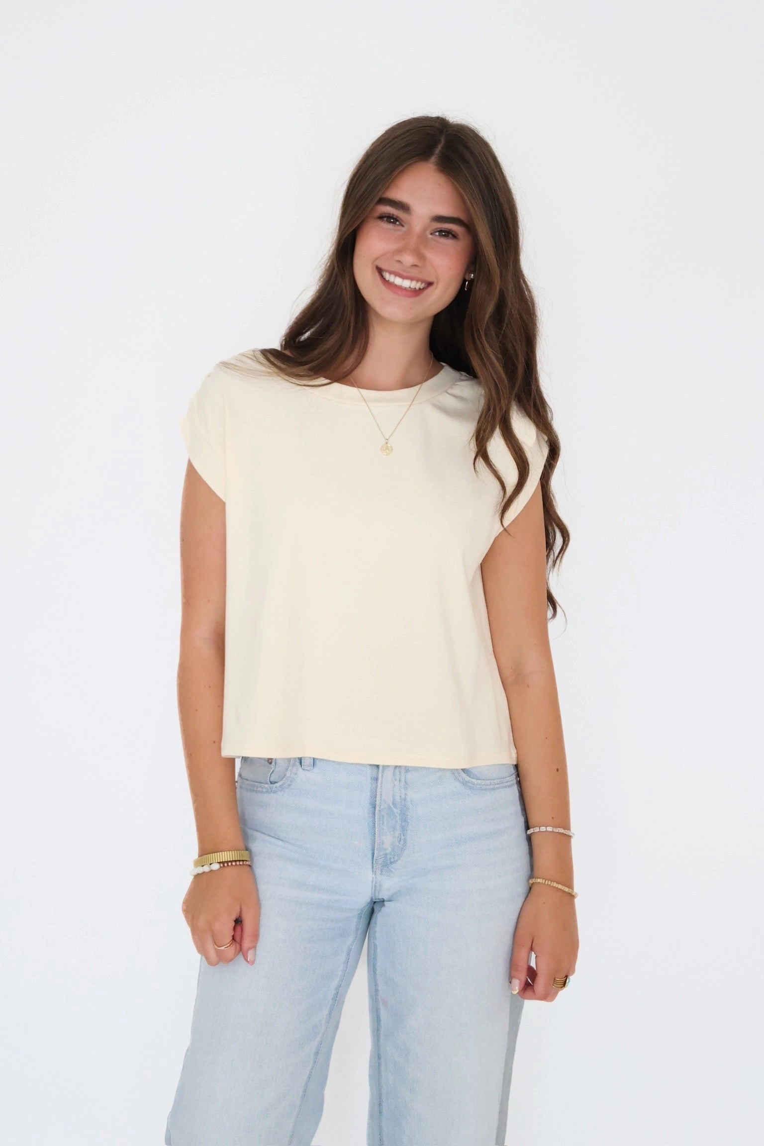 Adjustable Hem Flexible Ribbed Cuffs On To Next Top