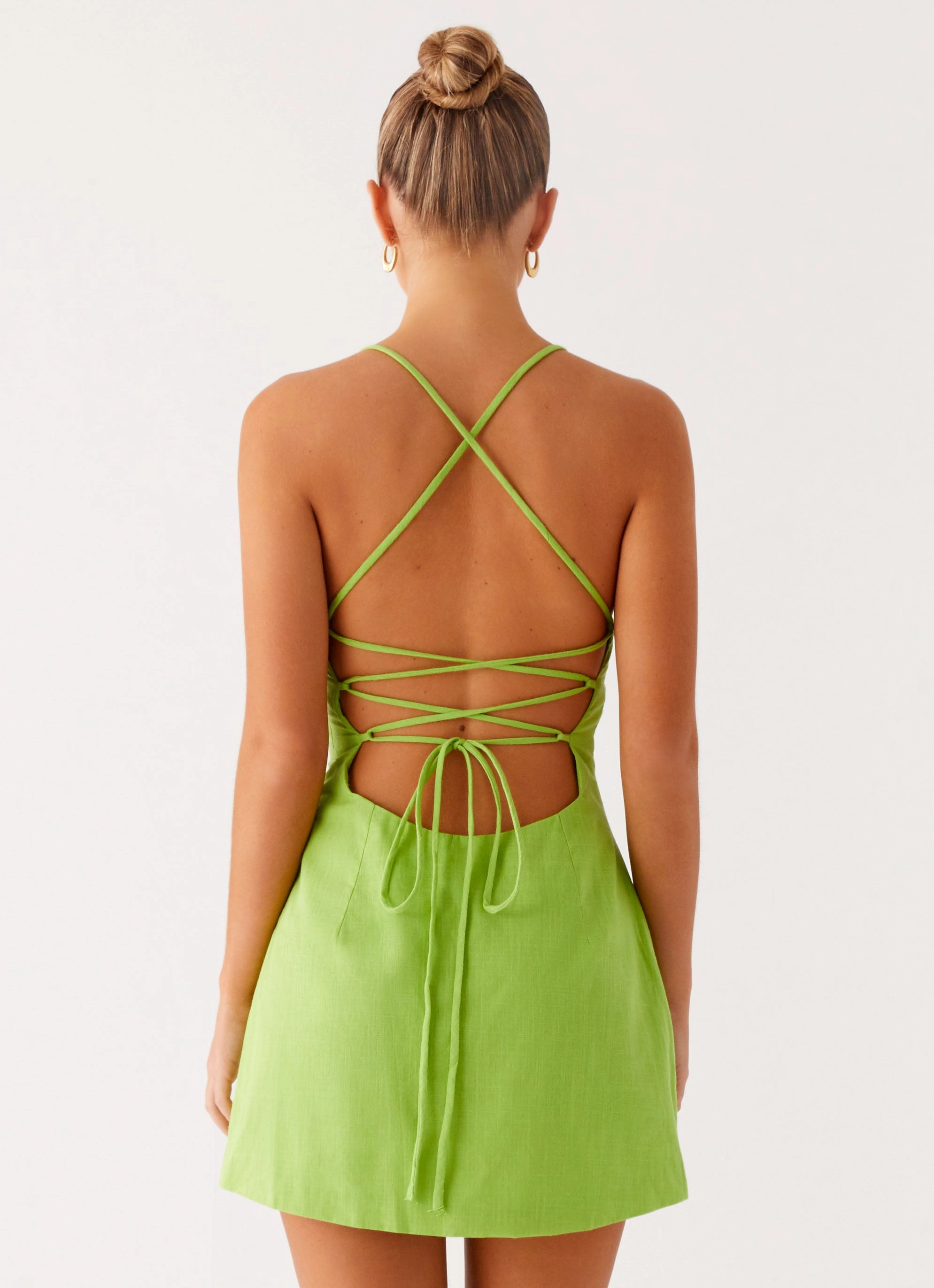 Seaside Escape Mini Dress - Lime Repair-Friendly Pure Lines