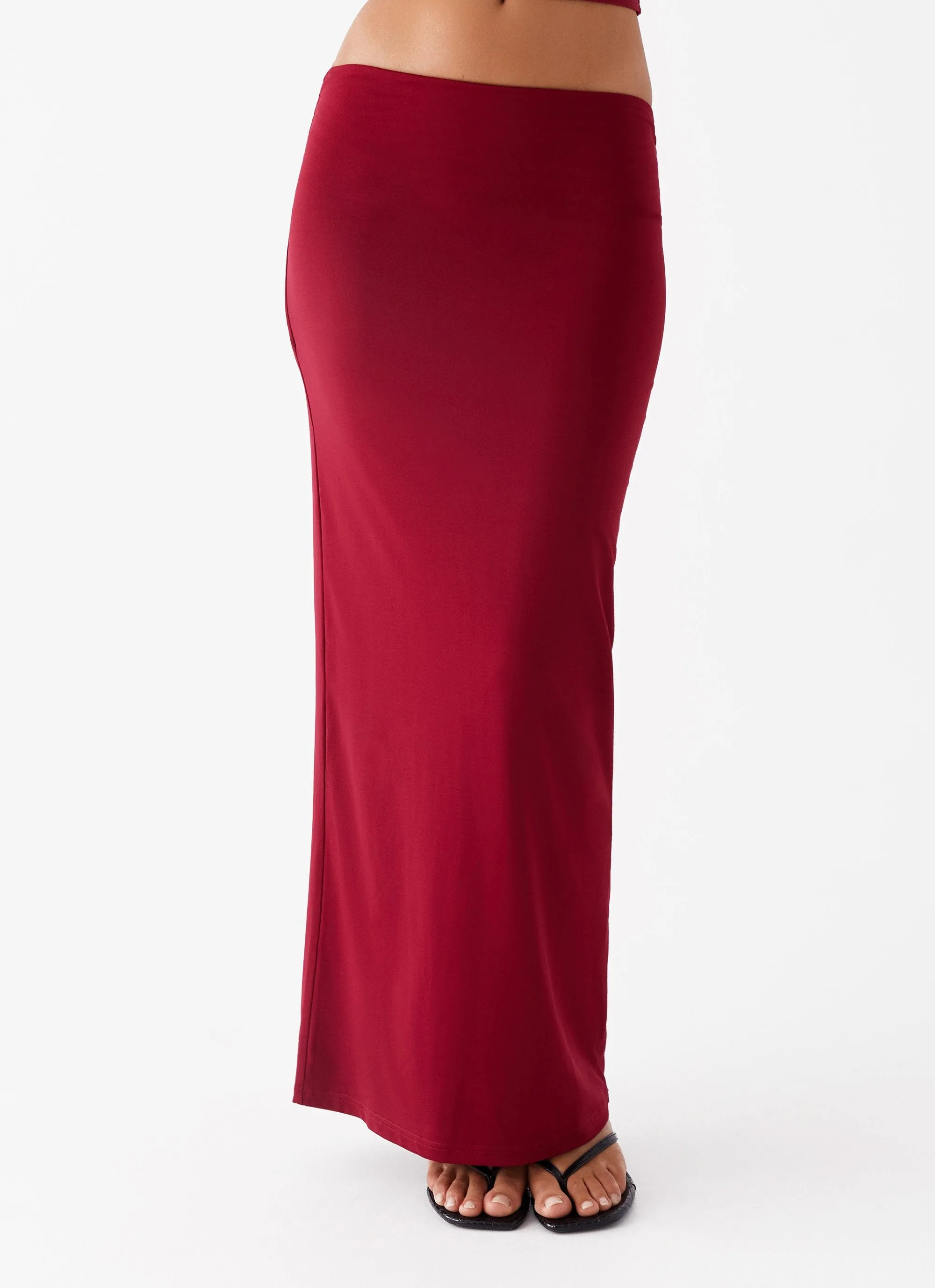 Solace Soul Maxi Skirt - Maroon UV Protection
